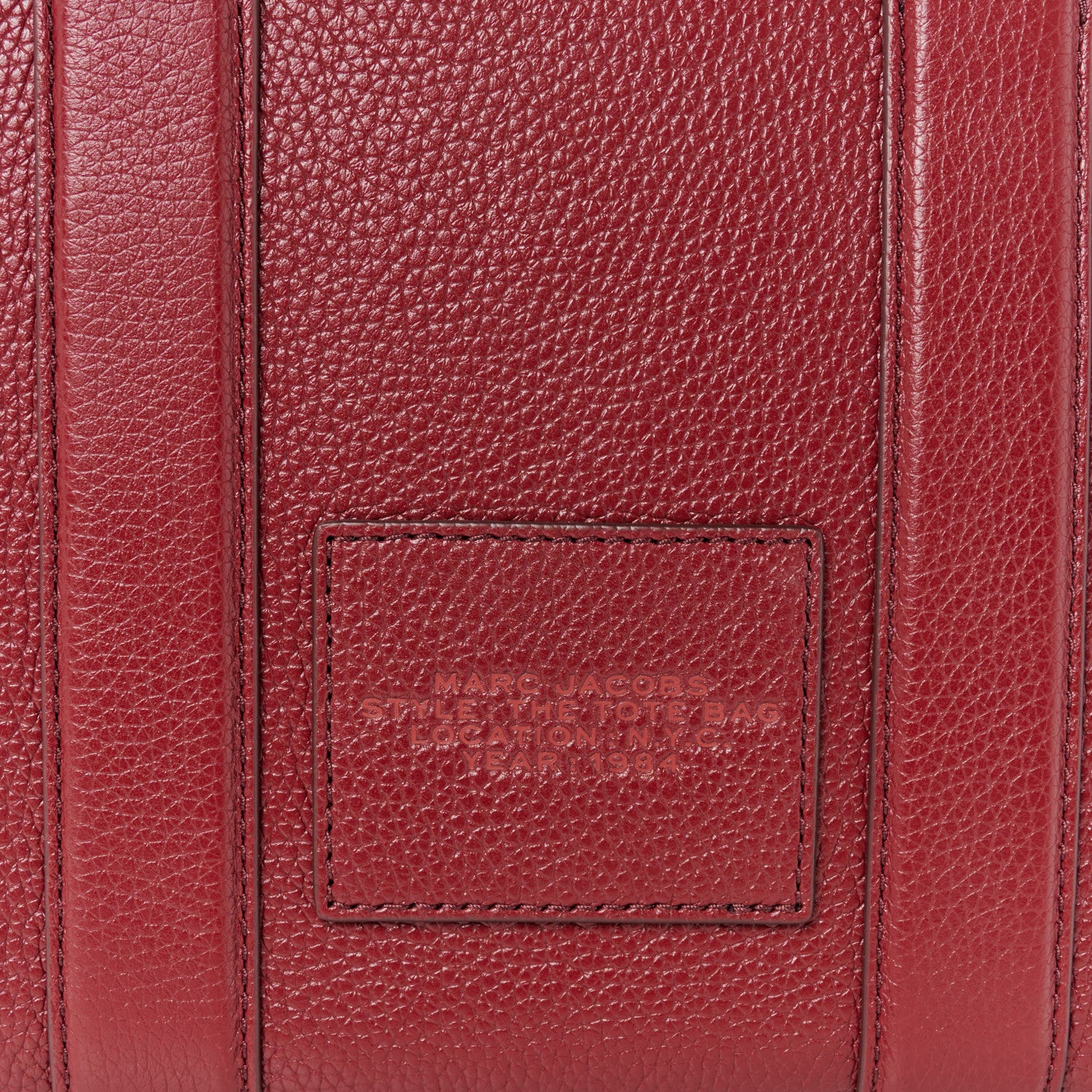 Marc Jacobs Grained Calfskin Small The Tote Bag Cherry 8 of 11