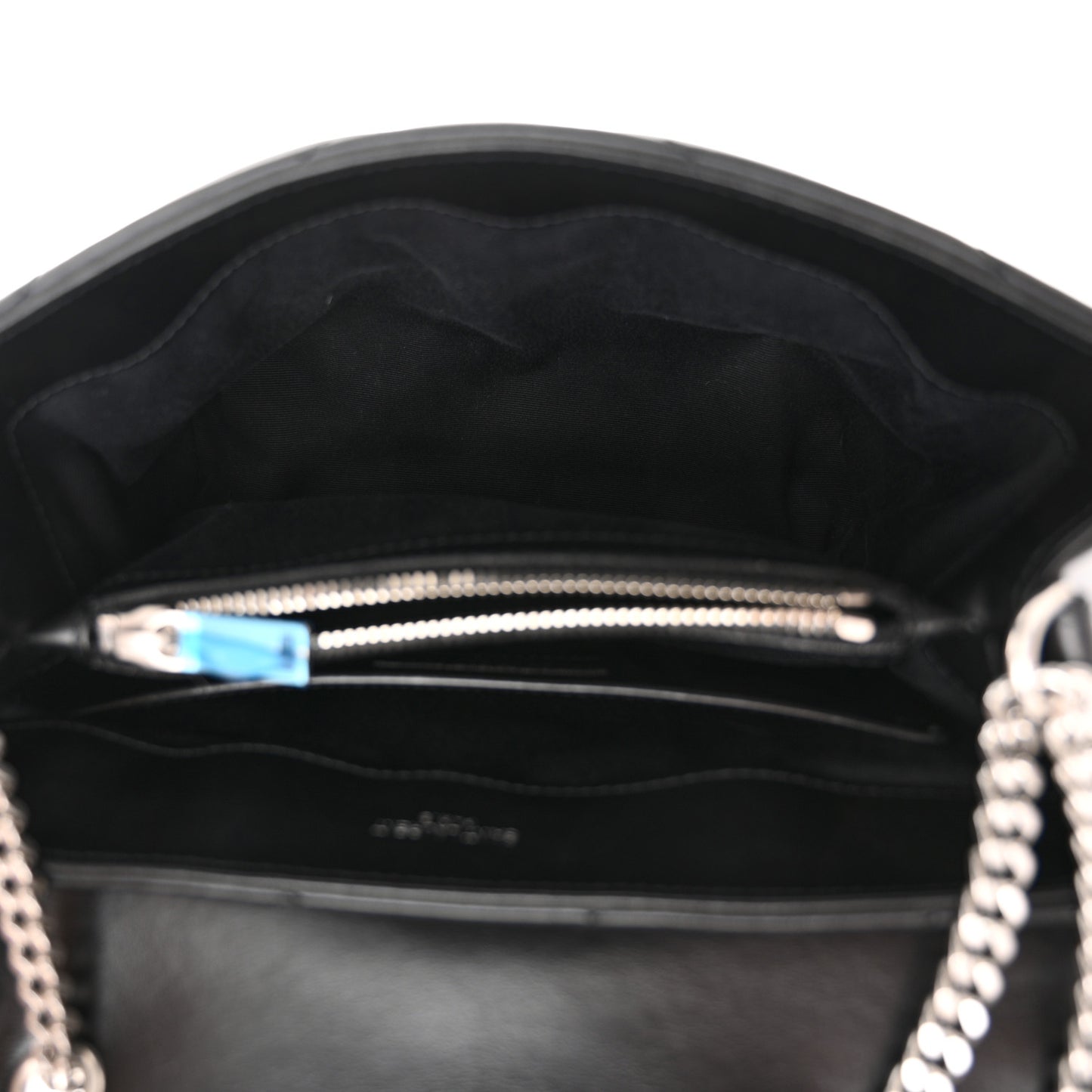 Calfskin Y Quilted Monogram Small Loulou Chain Satchel Black