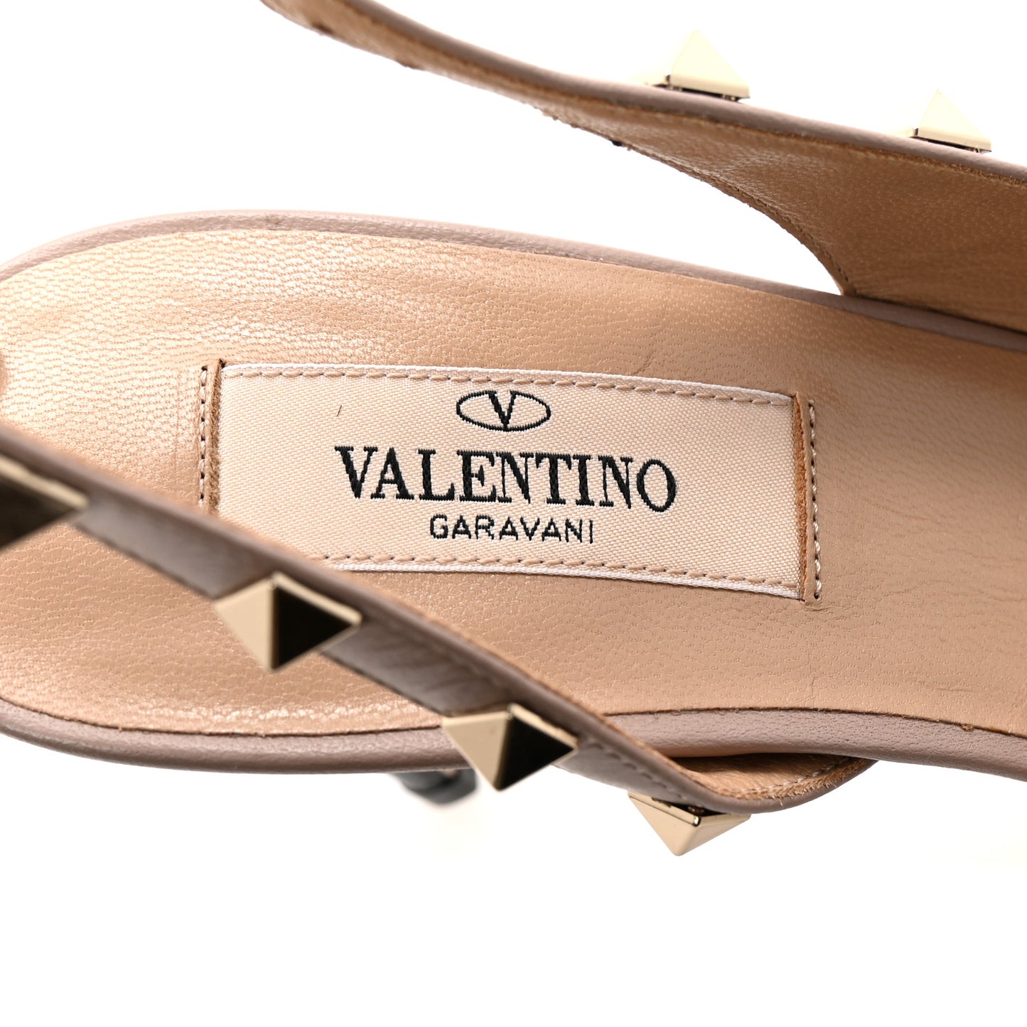 Patent Rockstud Half d'Orsay Slingback 85mm Pumps 38 Black Poudre