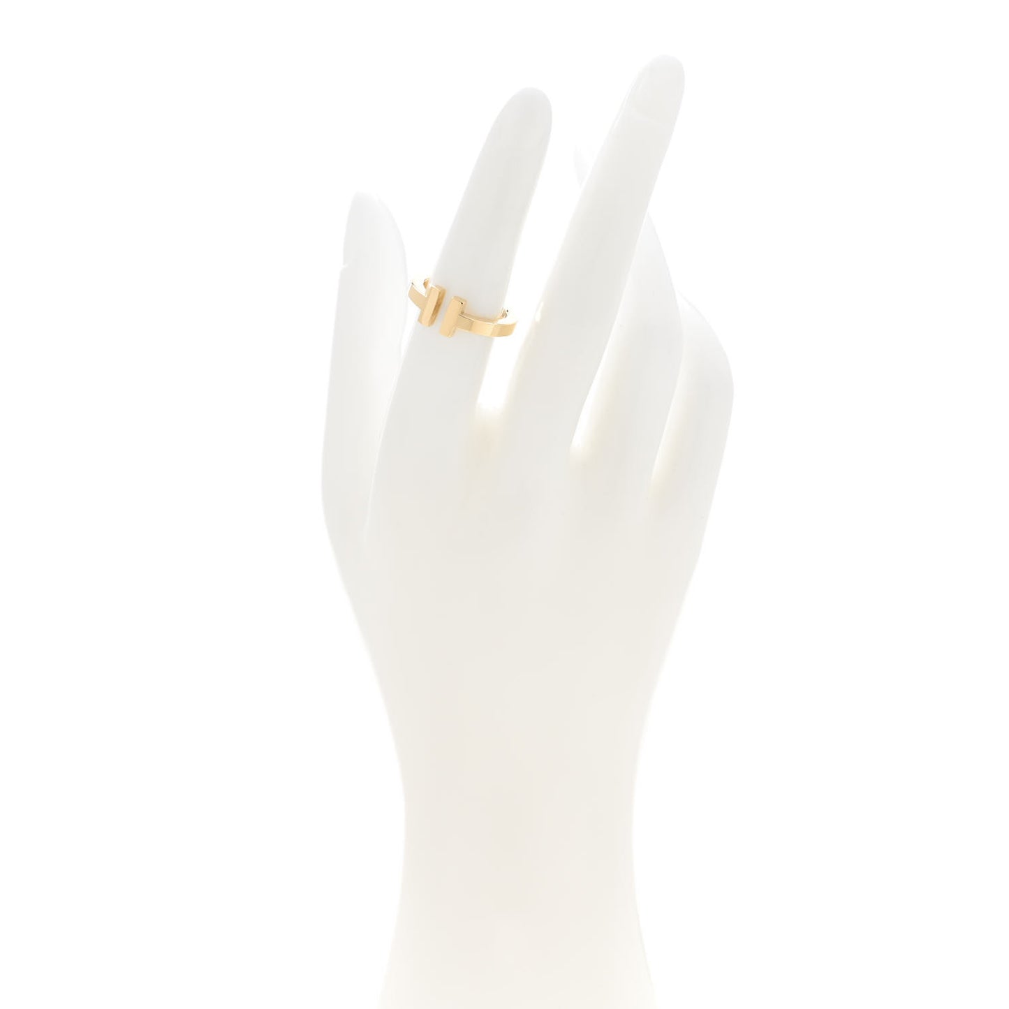18K Yellow Gold T Square Ring 51 5.75