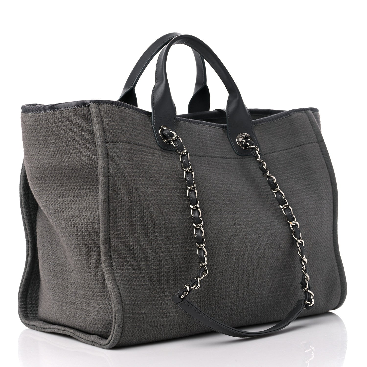 Chanel Mixed Fibers Small Deauville Tote Grey 4 of 10