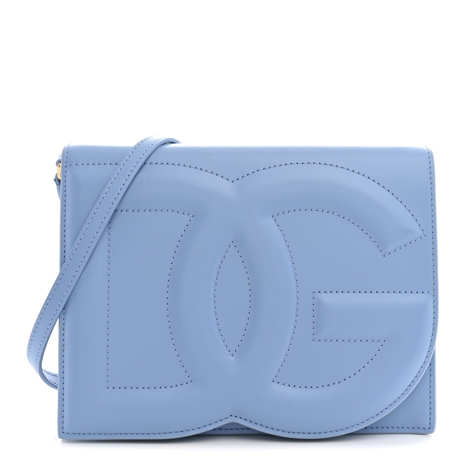 Dolce & Gabbana Calfskin DG Logo Flap Crossbody Bag Glicine