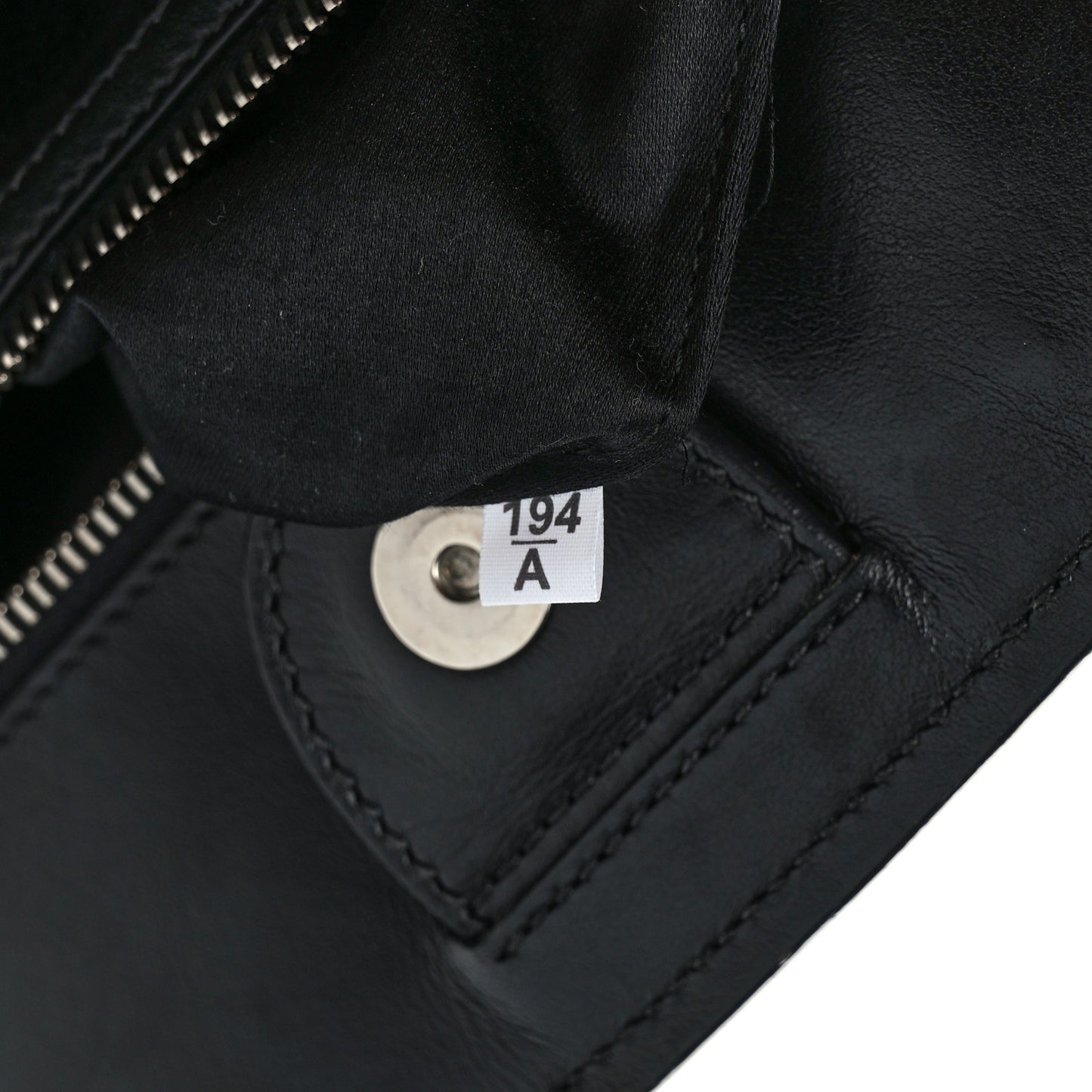 Soft Calf Studded Top Handle Bag Black
