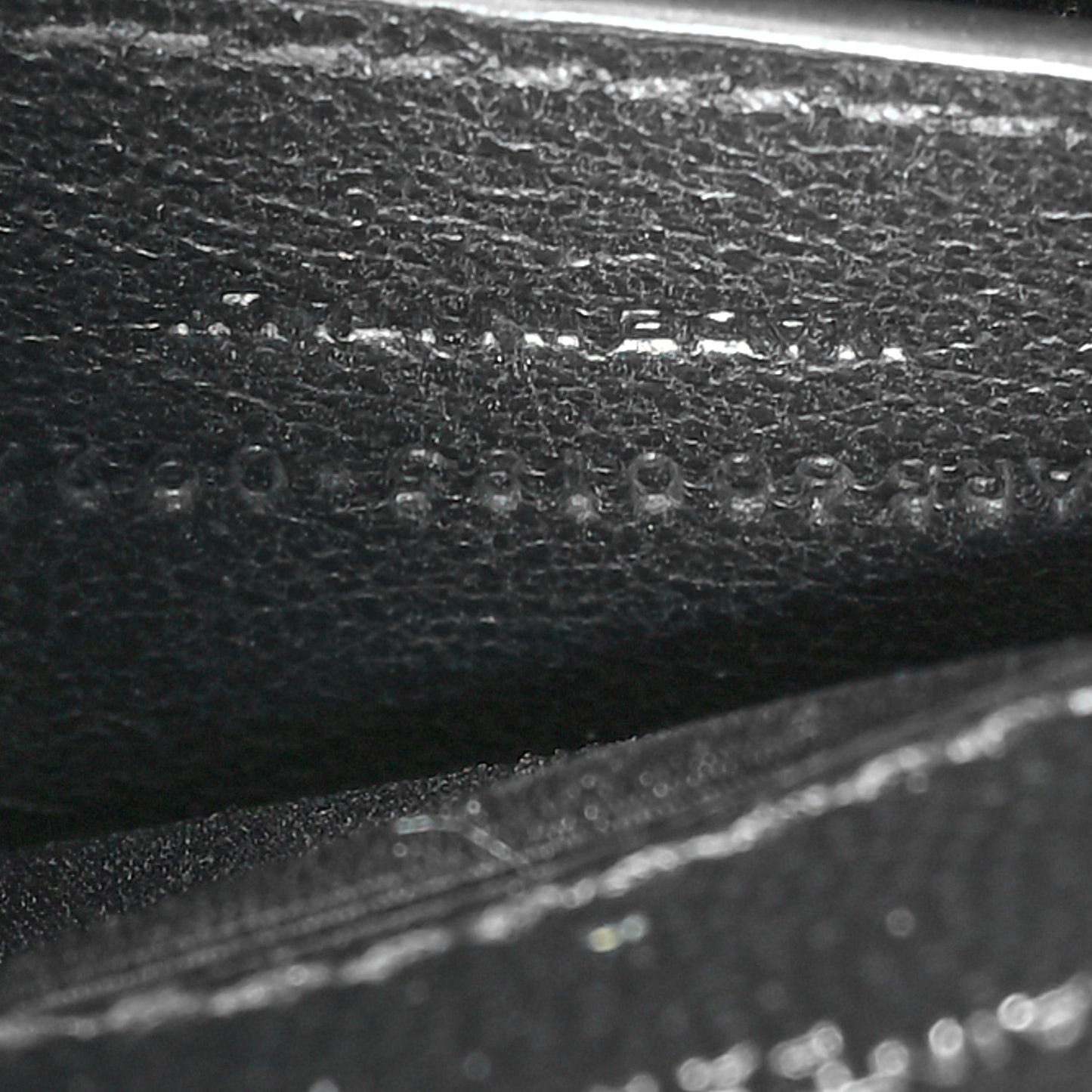 Grain De Poudre Textured Mixed Matelasse Triquilt Medium Monogram Satchel Black