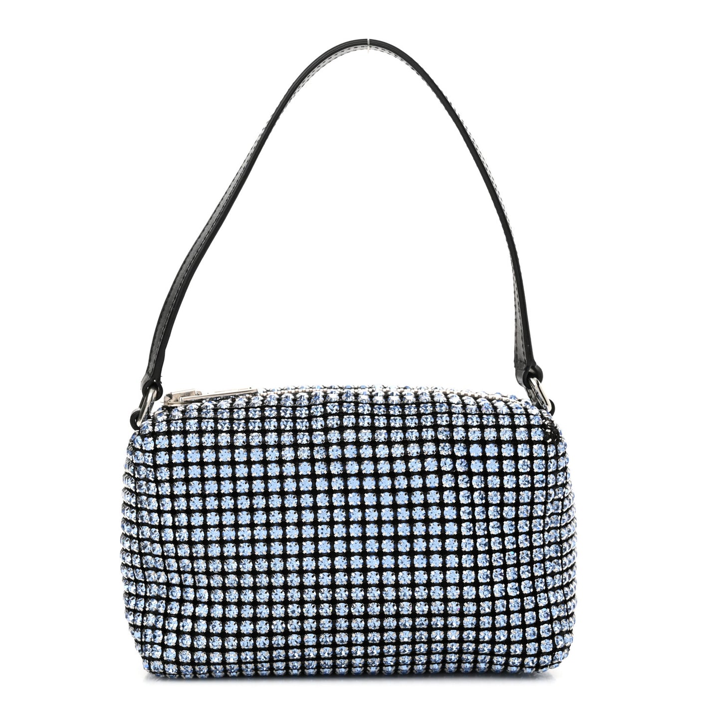 Mesh Crystal Rhinestone Mini Heiress Pouch Navy