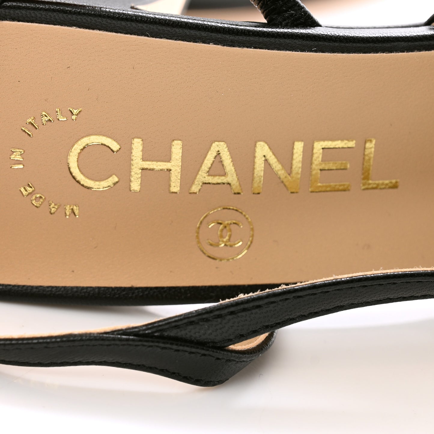 Goatskin Grosgrain Cap Toe CC Slingback Pumps 37.5 Black