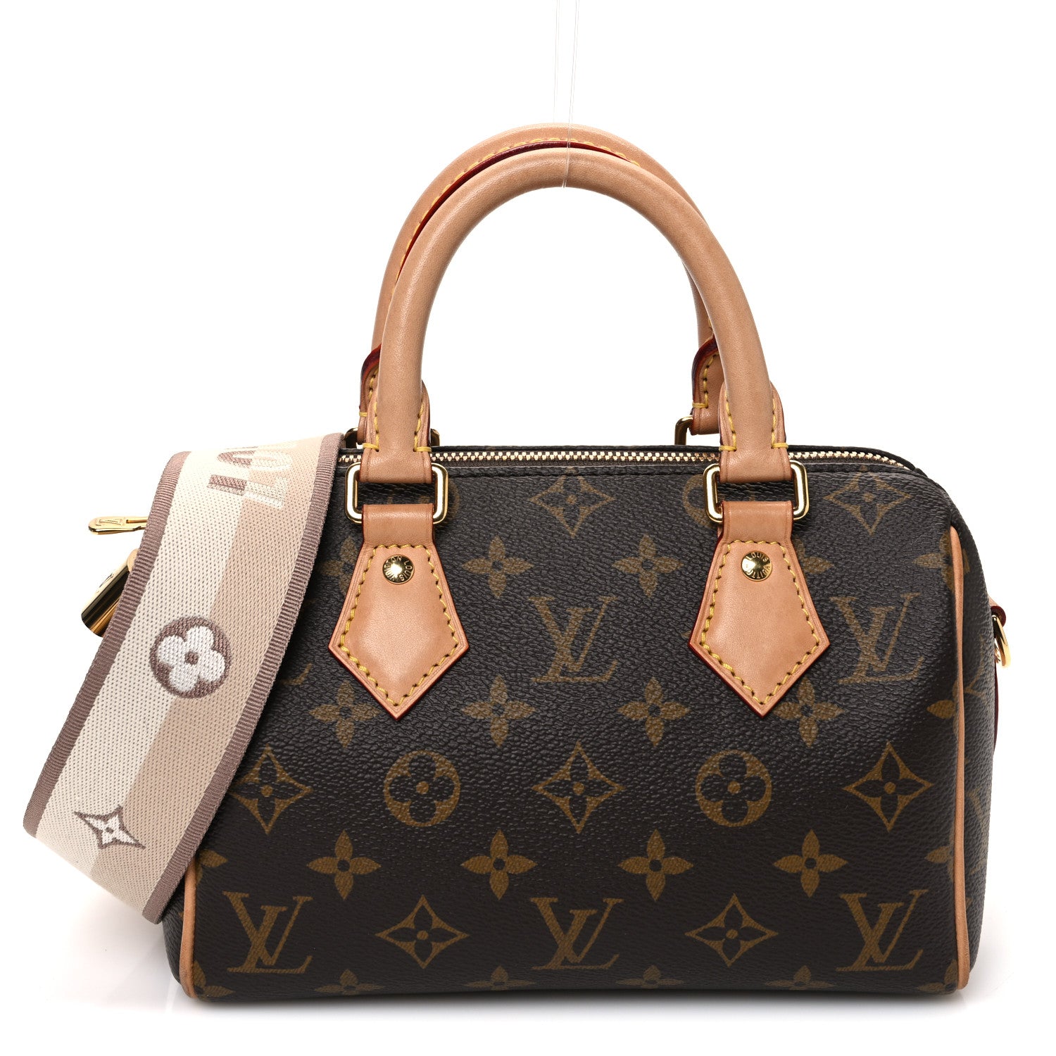 Louis Vuitton Monogram Speedy Bandouliere 20 Beige 1 of 9