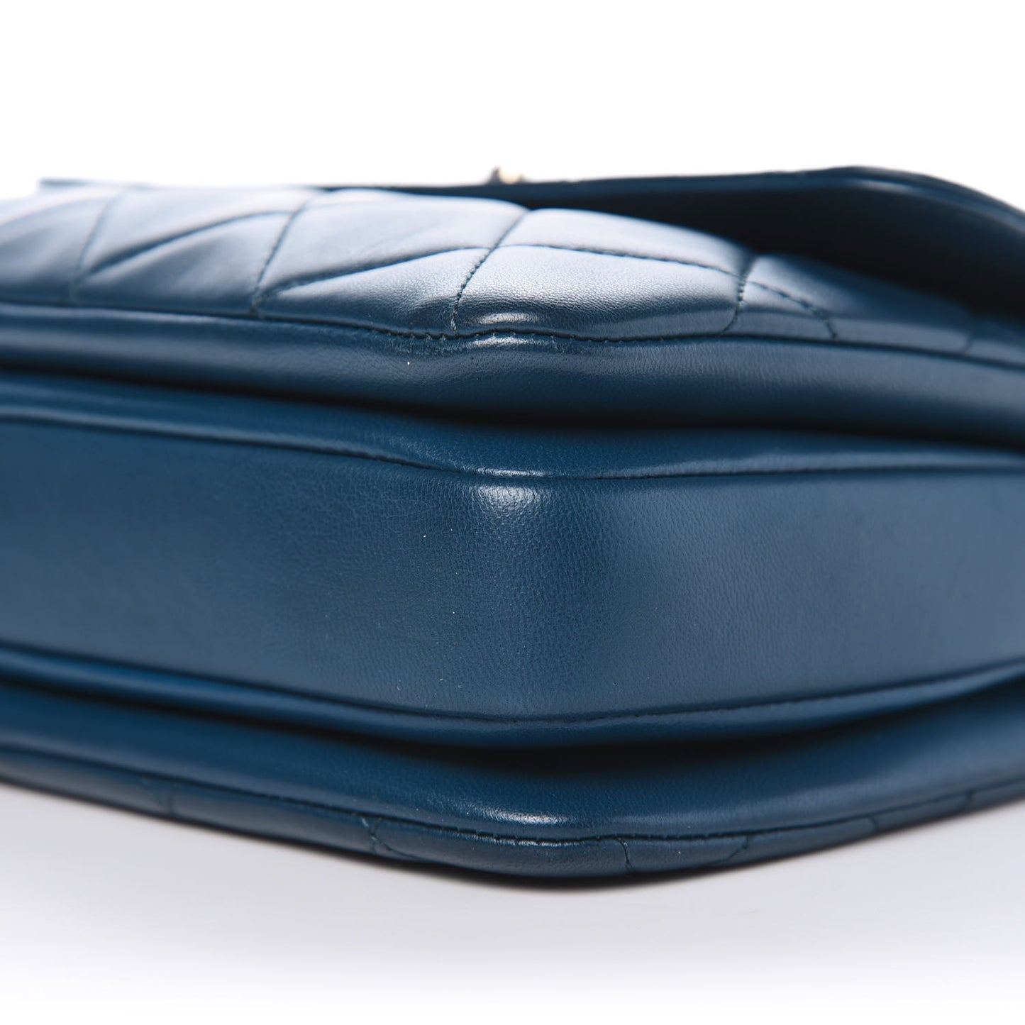 Lambskin Quilted Small Trendy CC Flap Dual Handle Bag Blue