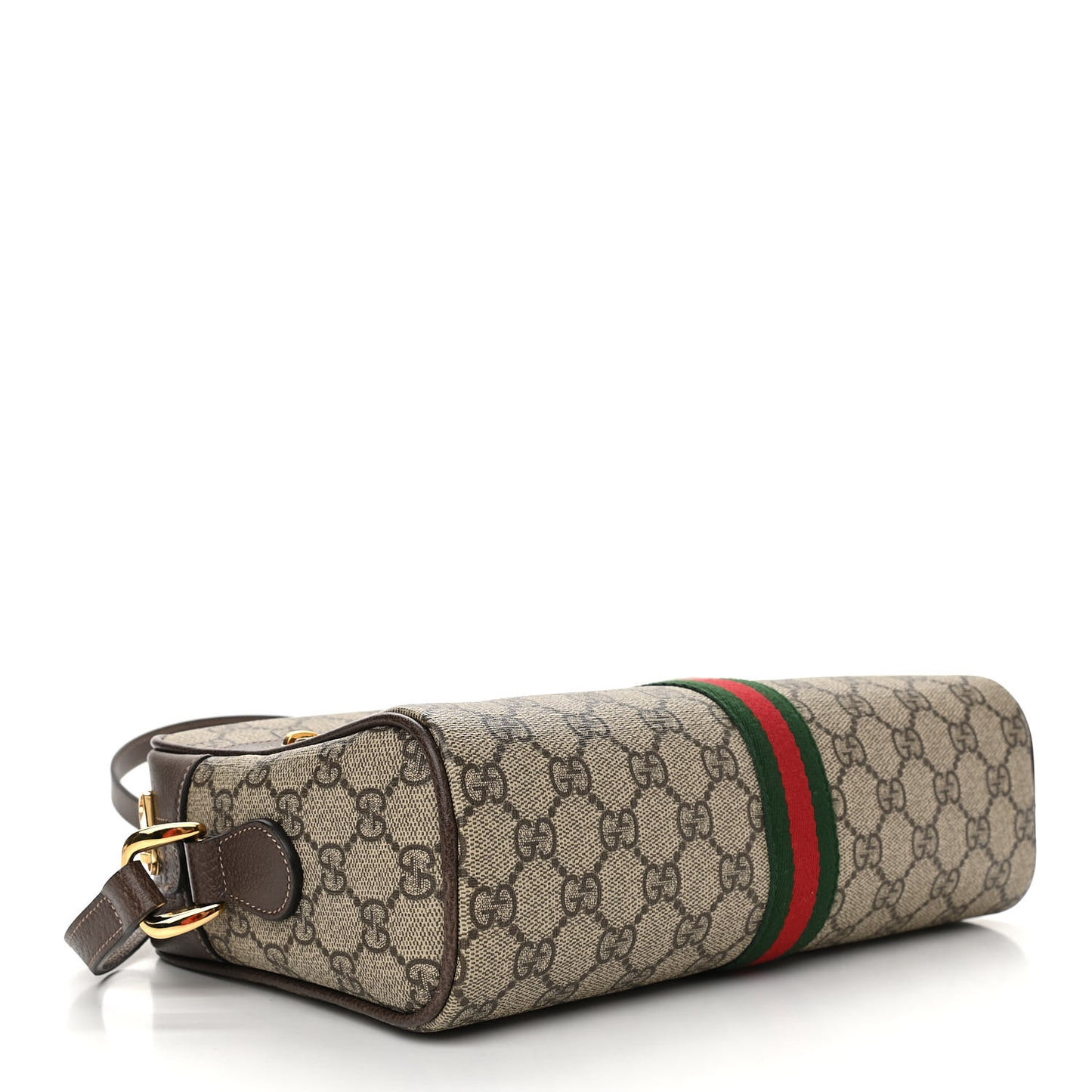GG Supreme Monogram Web Small Ophidia Shoulder Bag Brown
