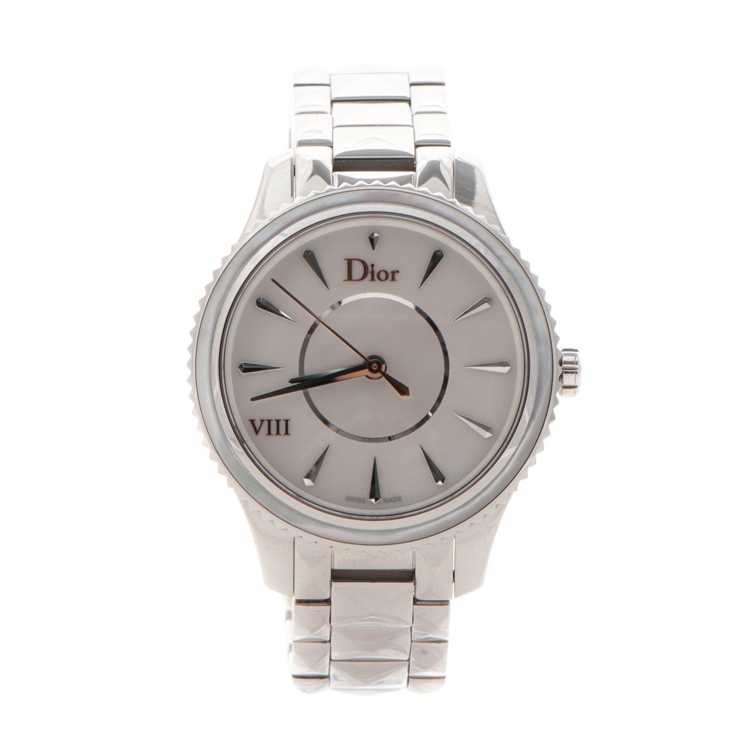Christian Dior Stainless Steel Mother of Pearl 32mm Dior VIII