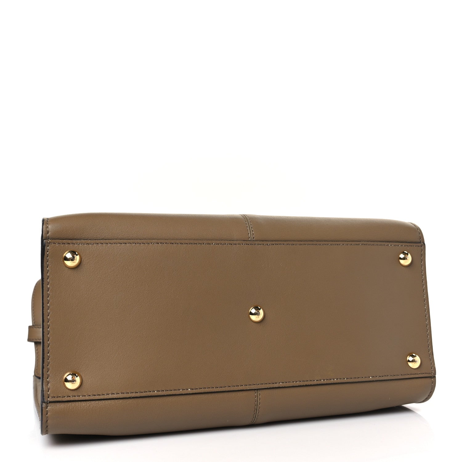 Fendi Vitello Seta Century Medium Peekaboo X-Lite Fango Mandorlo 4 of 8