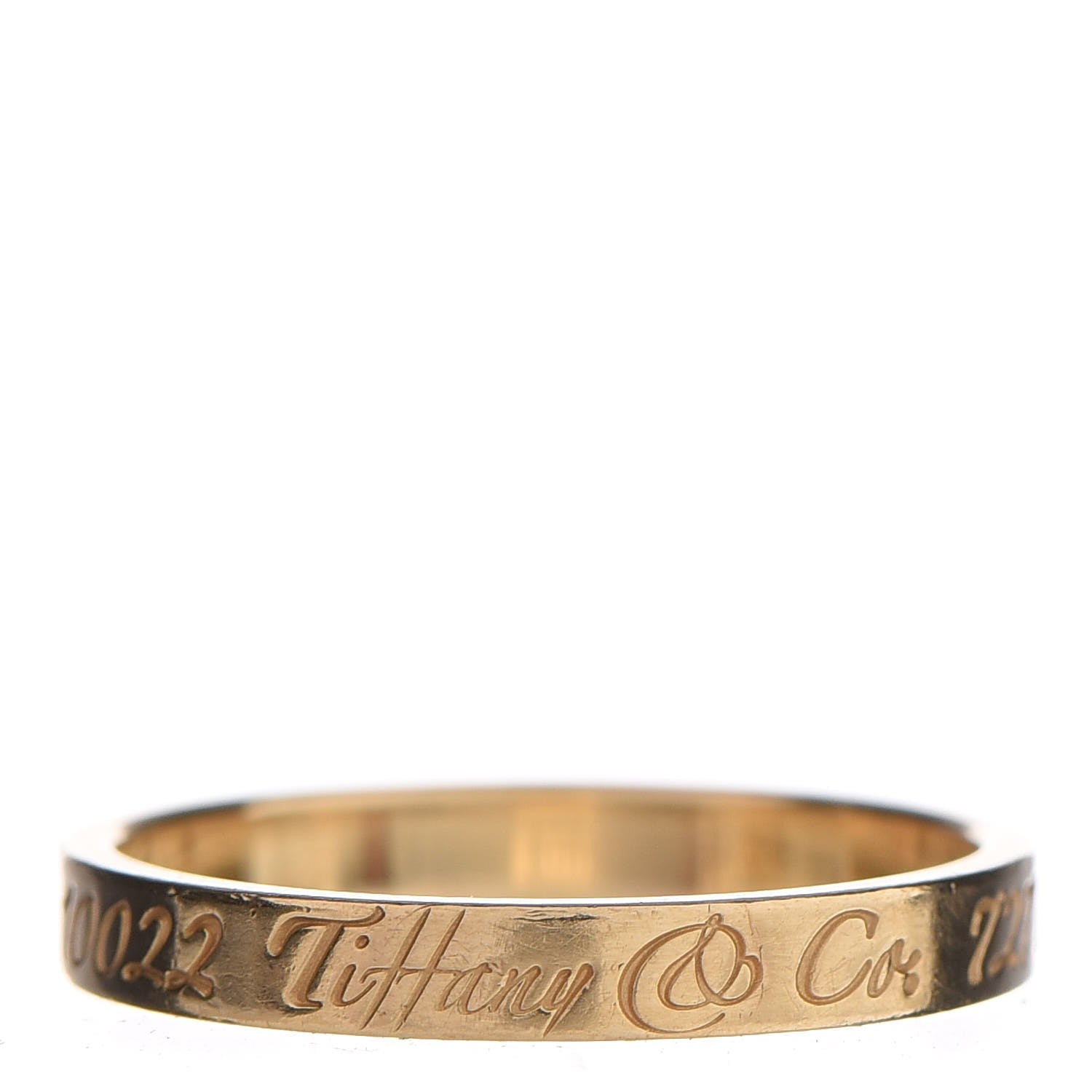 Tiffany 18K Yellow Gold Notes Fifth Avenue New York Ring 56 7.5