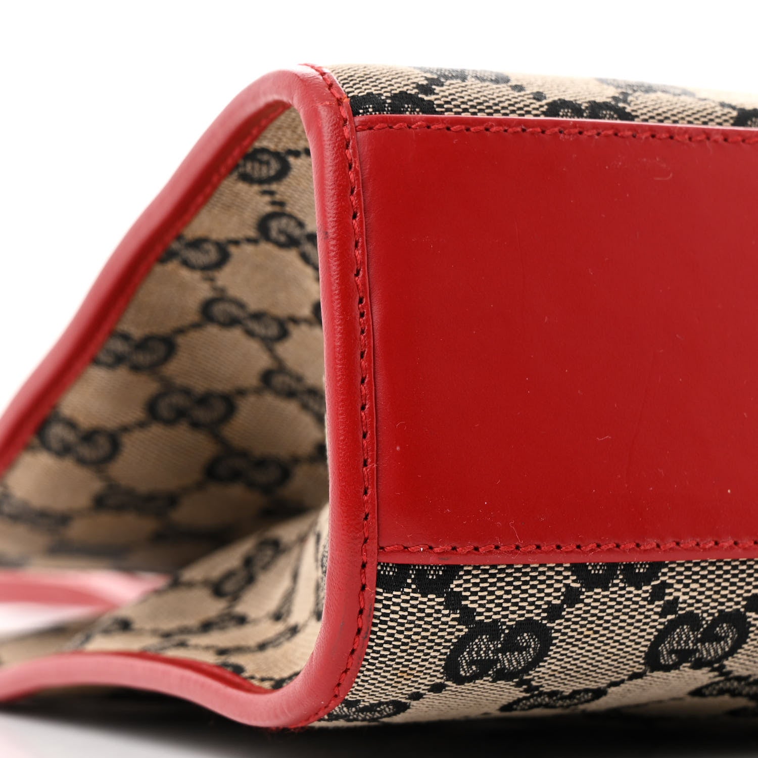 Gucci Monogram Small Bardot Shoulder Bag Red 9 of 13