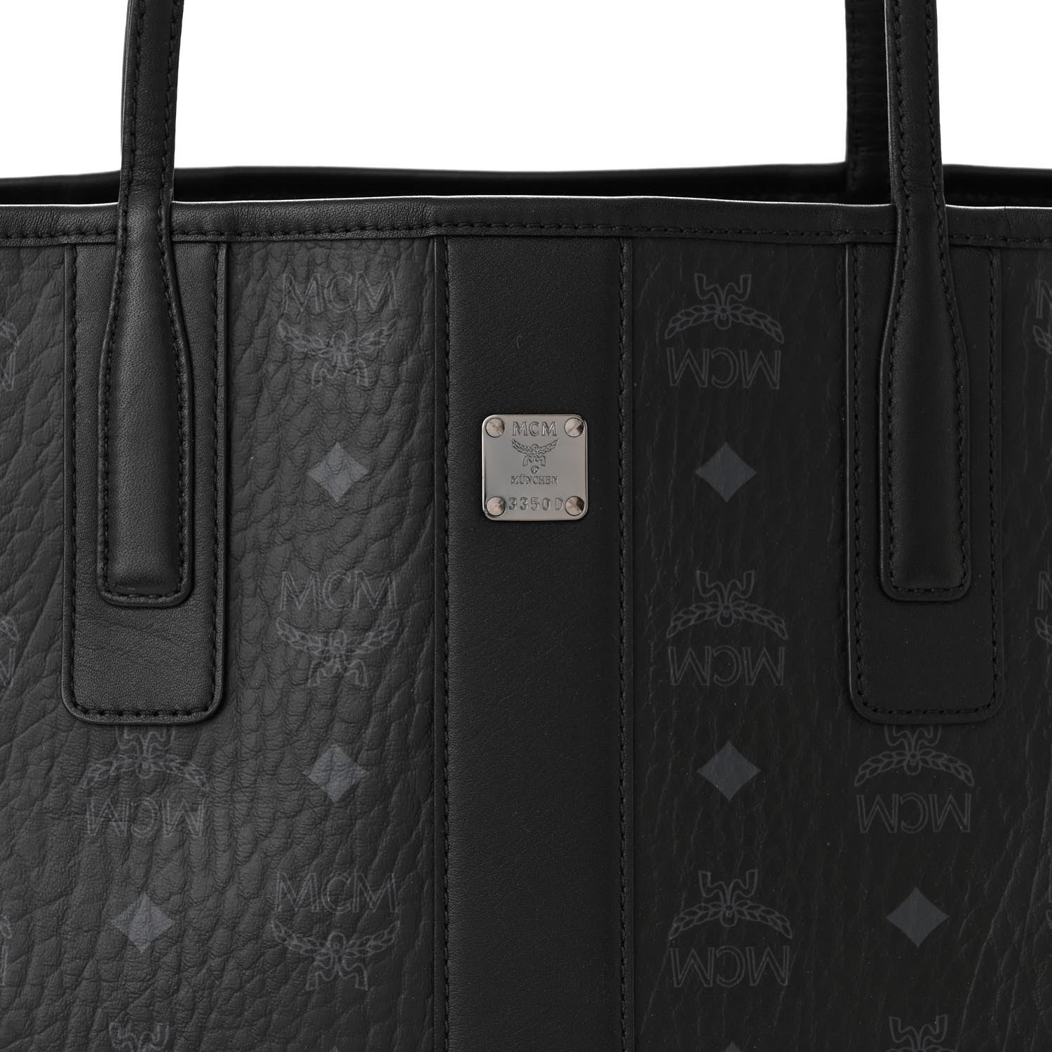 MCM Visetos Small Liz Reversible Shopper Tote Black 12 of 19