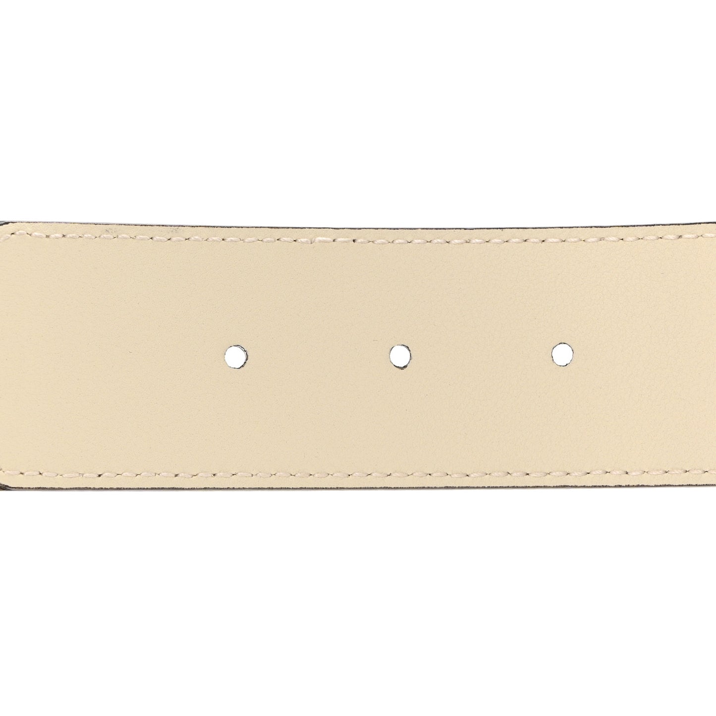 GG Supreme Monogram Matte Plutone Calfskin Double G 40mm Belt 80 32 Beige Ebony Mystic White