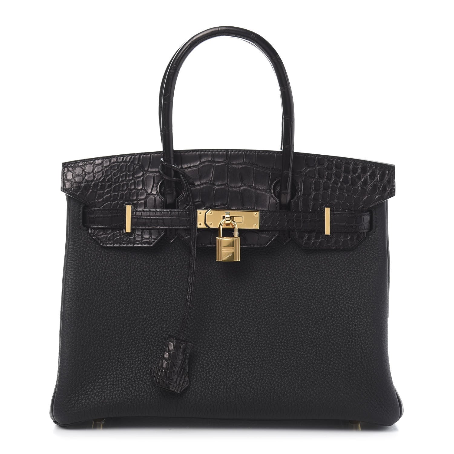 Hermes Togo Matte Alligator Birkin Touch 30 Black 1 of 35