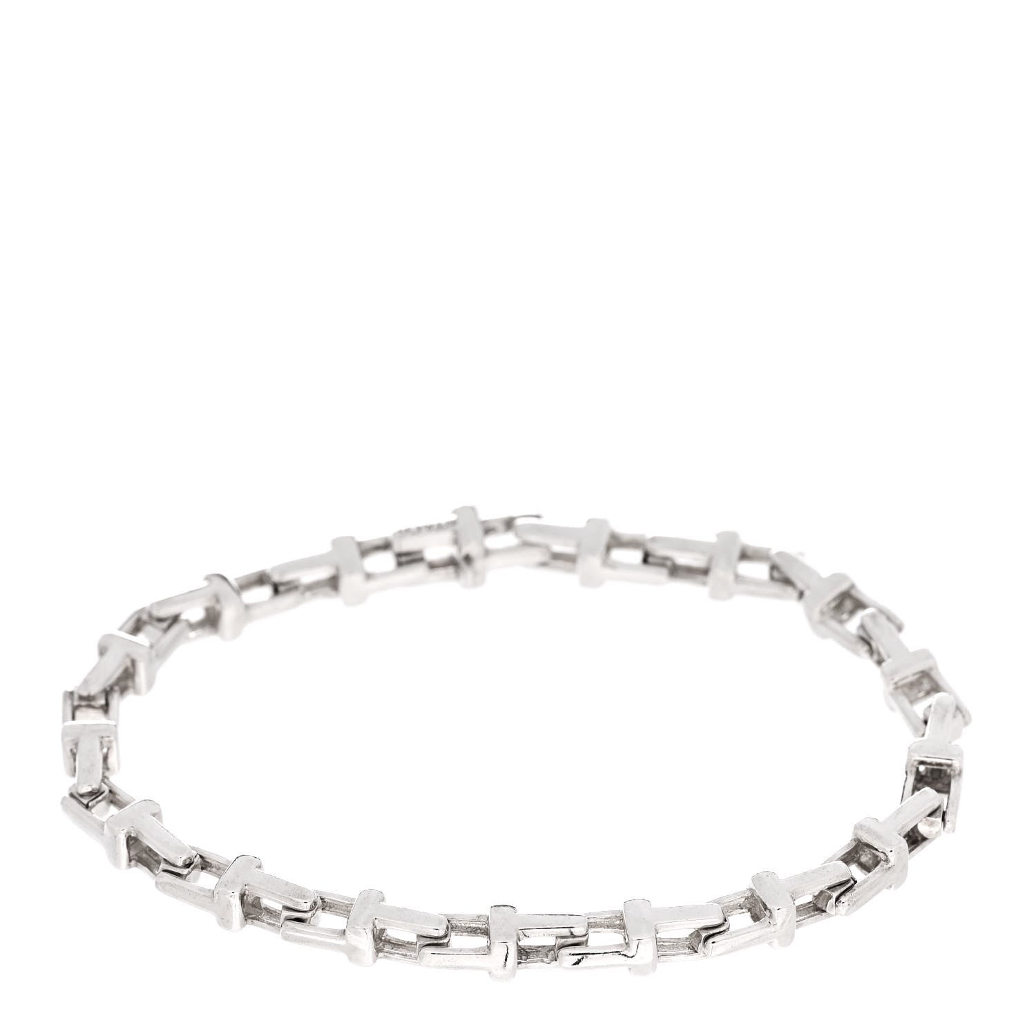 Tiffany Sterling Silver Narrow T Chain Bracelet 1 of 4