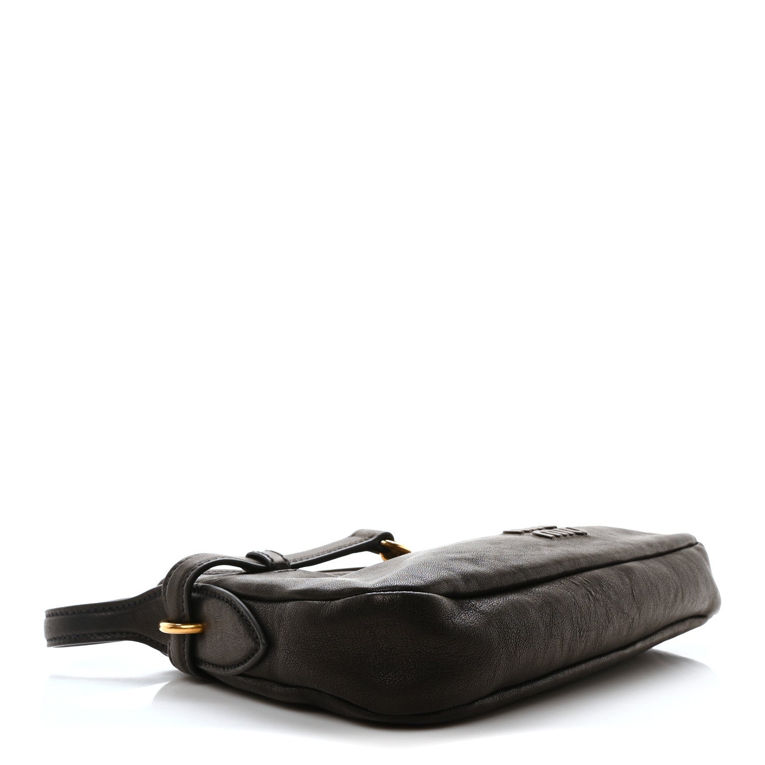 Miu Miu Nappa Aviator Regular Aventure Bag Black 4 of 9