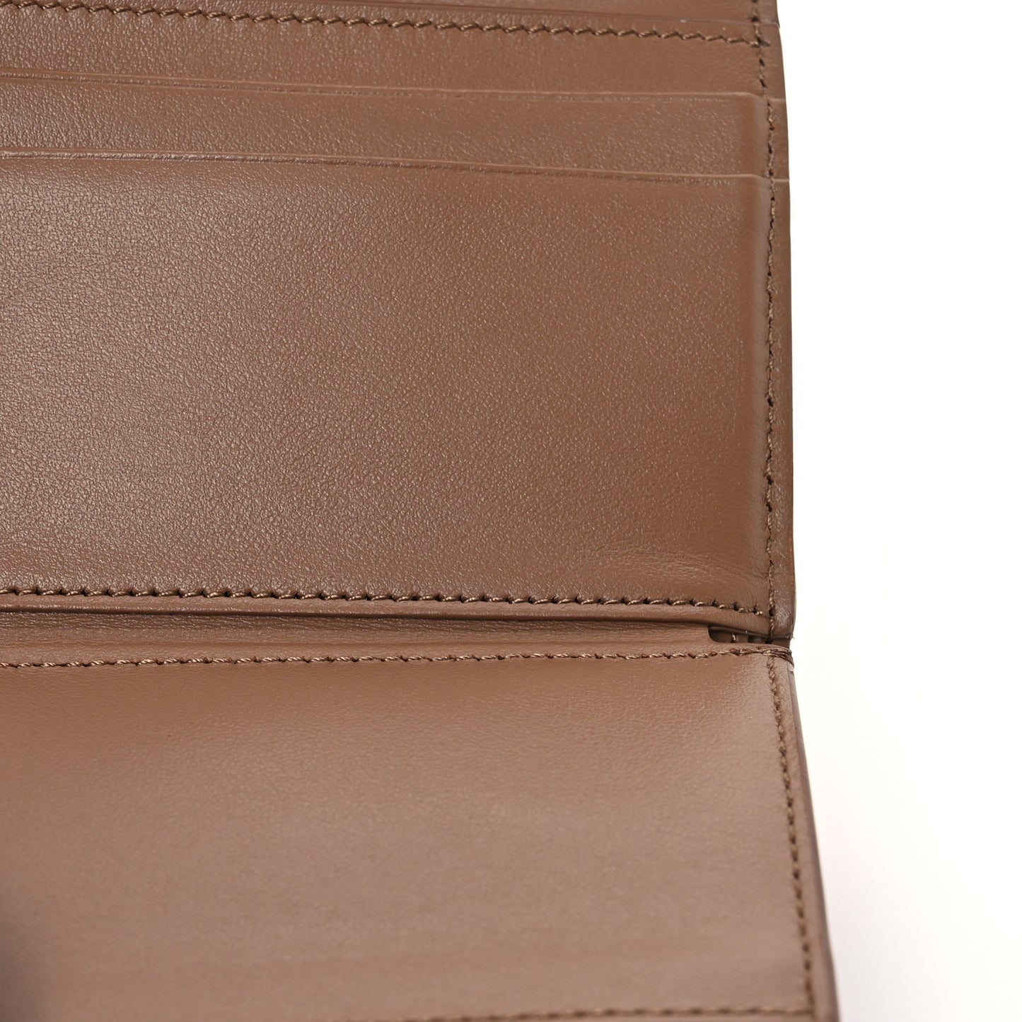 Triomphe Compact Wallet Natural Tan