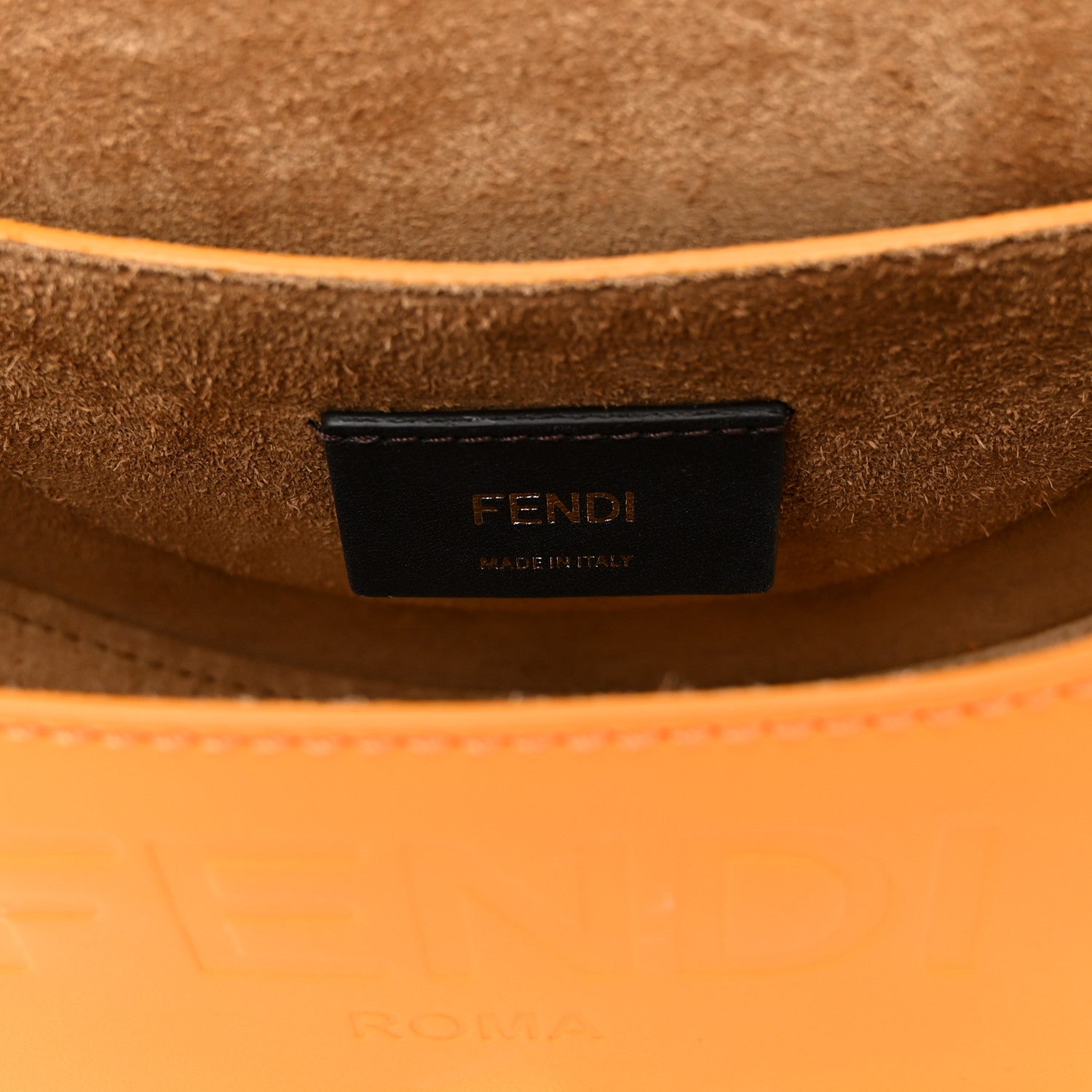 Fendi Vitello King Plexiglass Moonlight Shoulder Bag Clementine 6 of 10