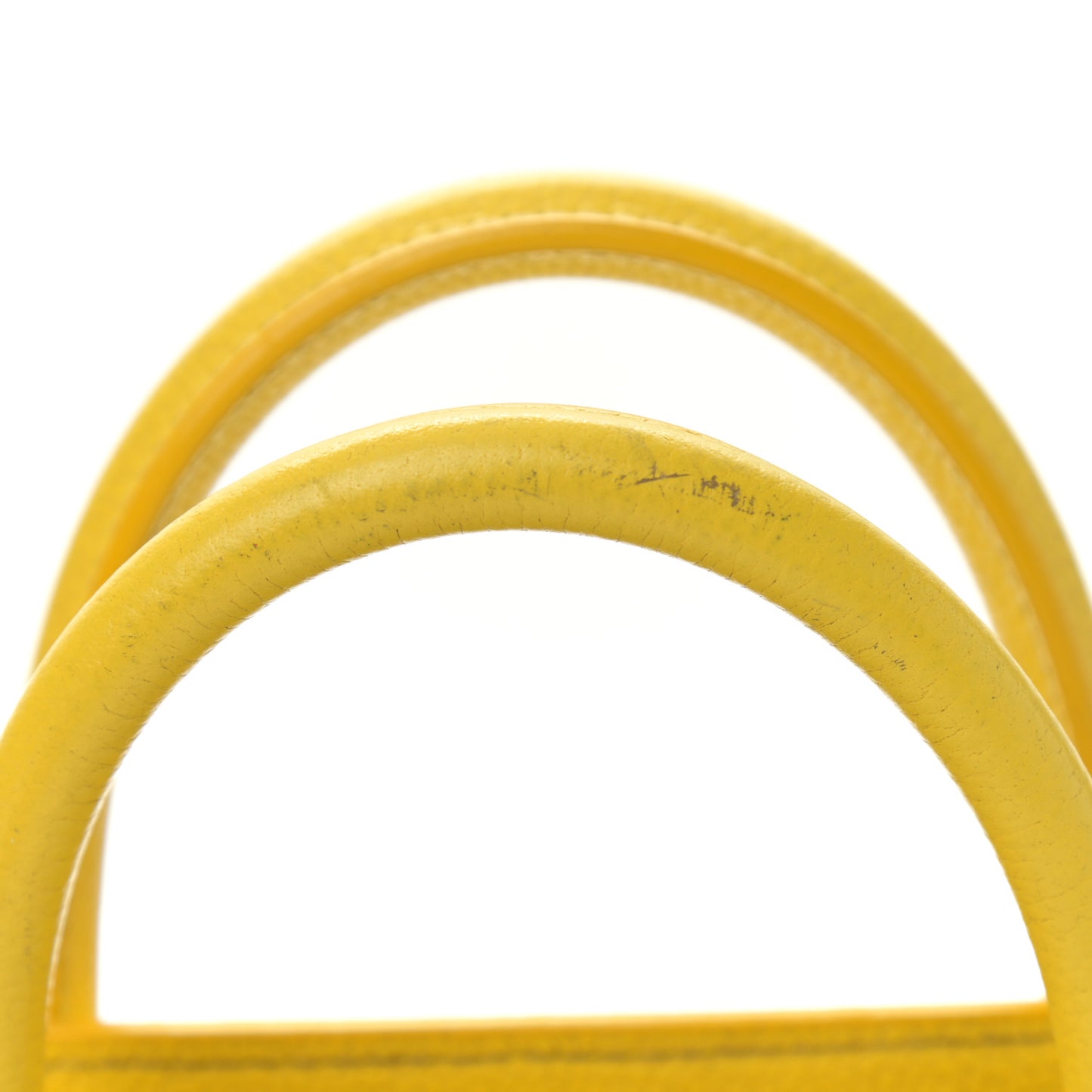 Grained Calfskin Mini Horizon Satchel Yellow