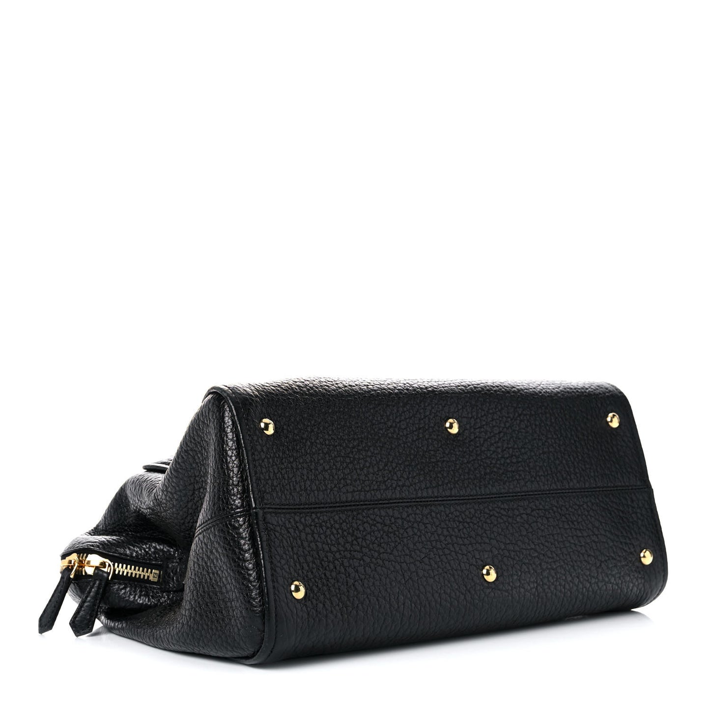 Pebbled Calfskin Large Chameleon Tote Black