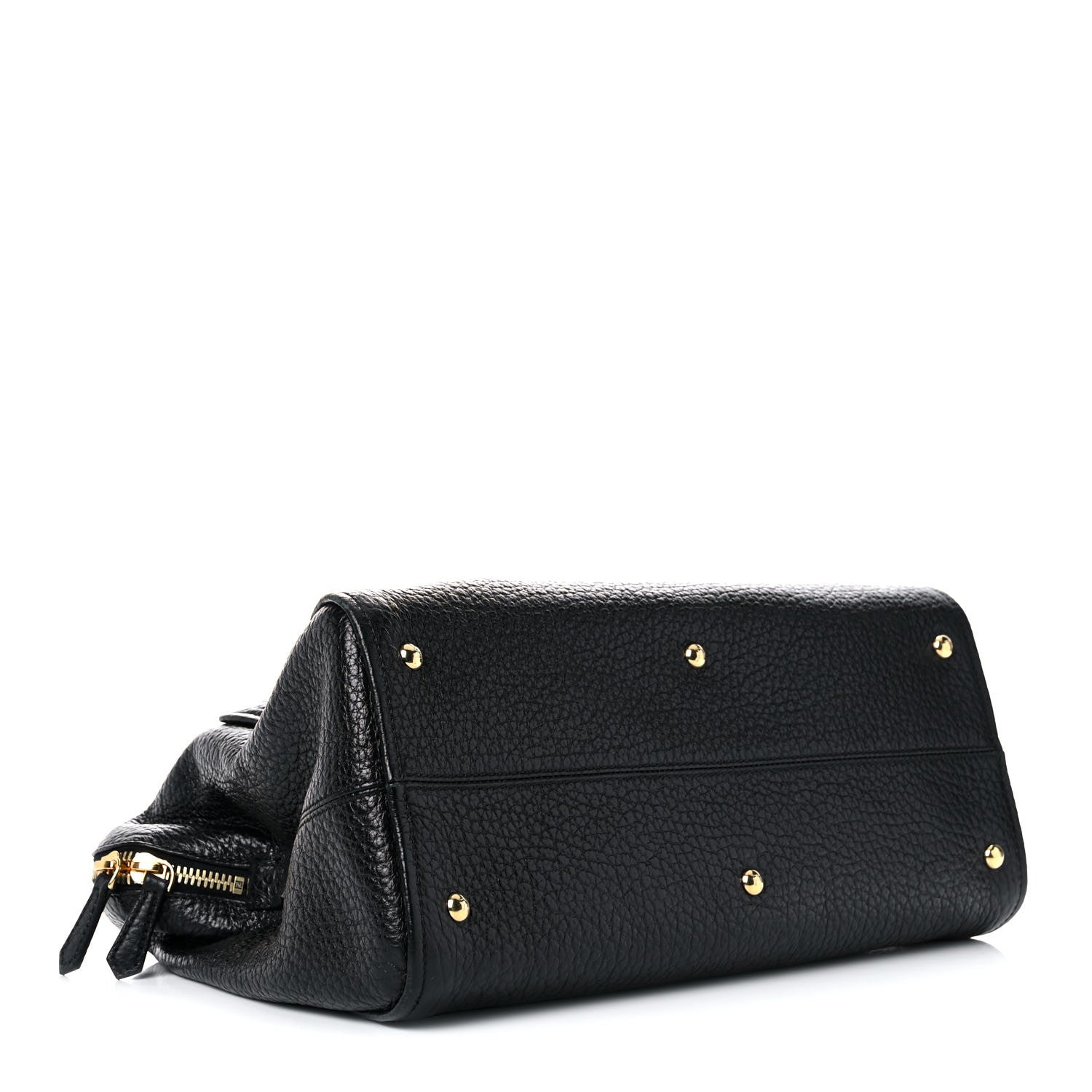 Fendi Pebbled Calfskin Large Chameleon Tote Black 4 of 13