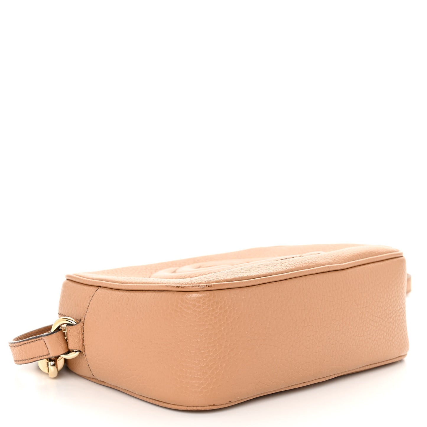 Pebbled Calfskin Small Soho Disco Bag Rose Beige