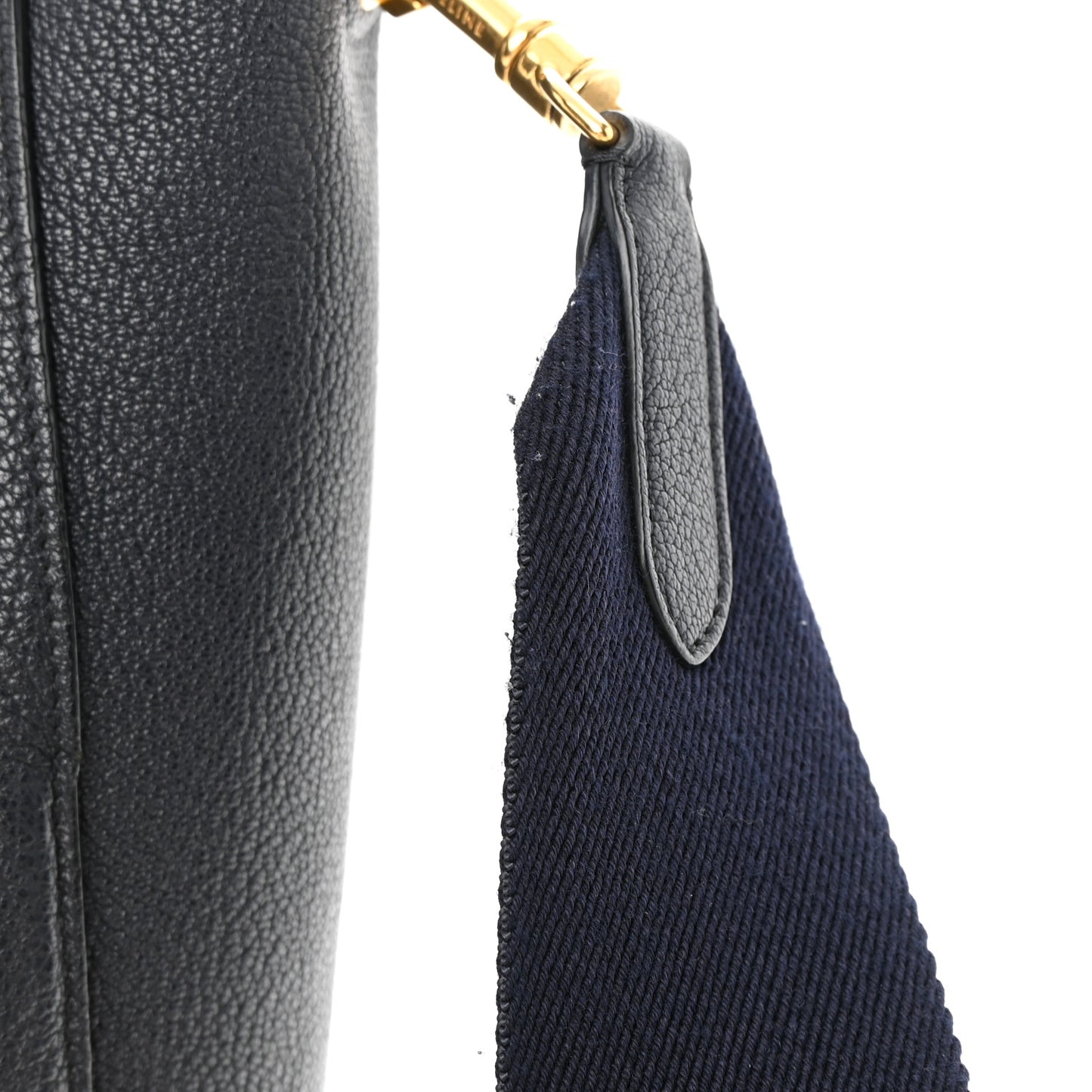 Soft Grained Calfskin Small Sangle Bucket Bag Navy