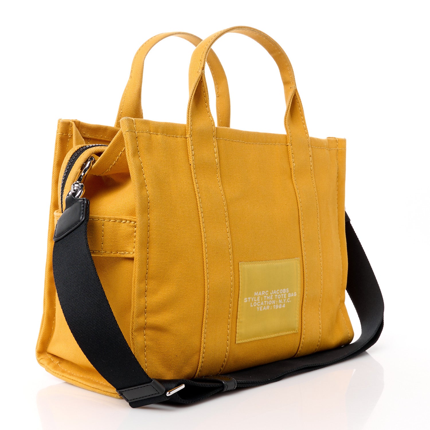 Marc Jacobs Cotton Canvas Medium The Traveler Tote Bag Sunflower 3 of 13