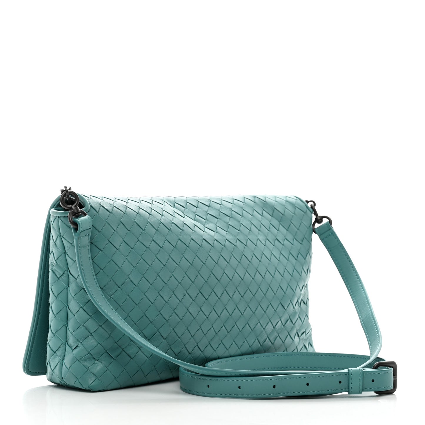 Nappa Intrecciato Dahlia Clutch Crossbody Linoleum