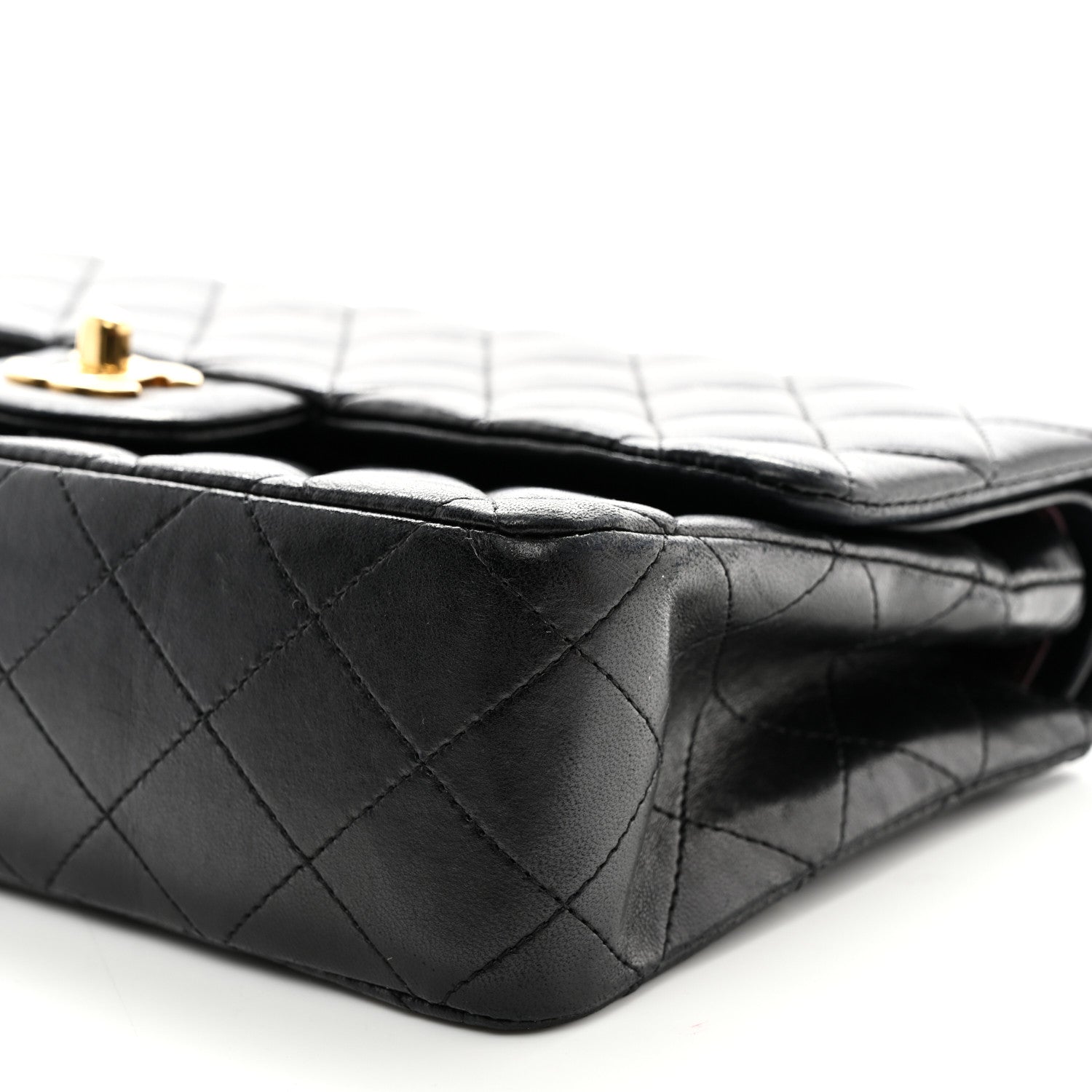 Chanel Lambskin Quilted Medium Double Flap Black 10 of 11