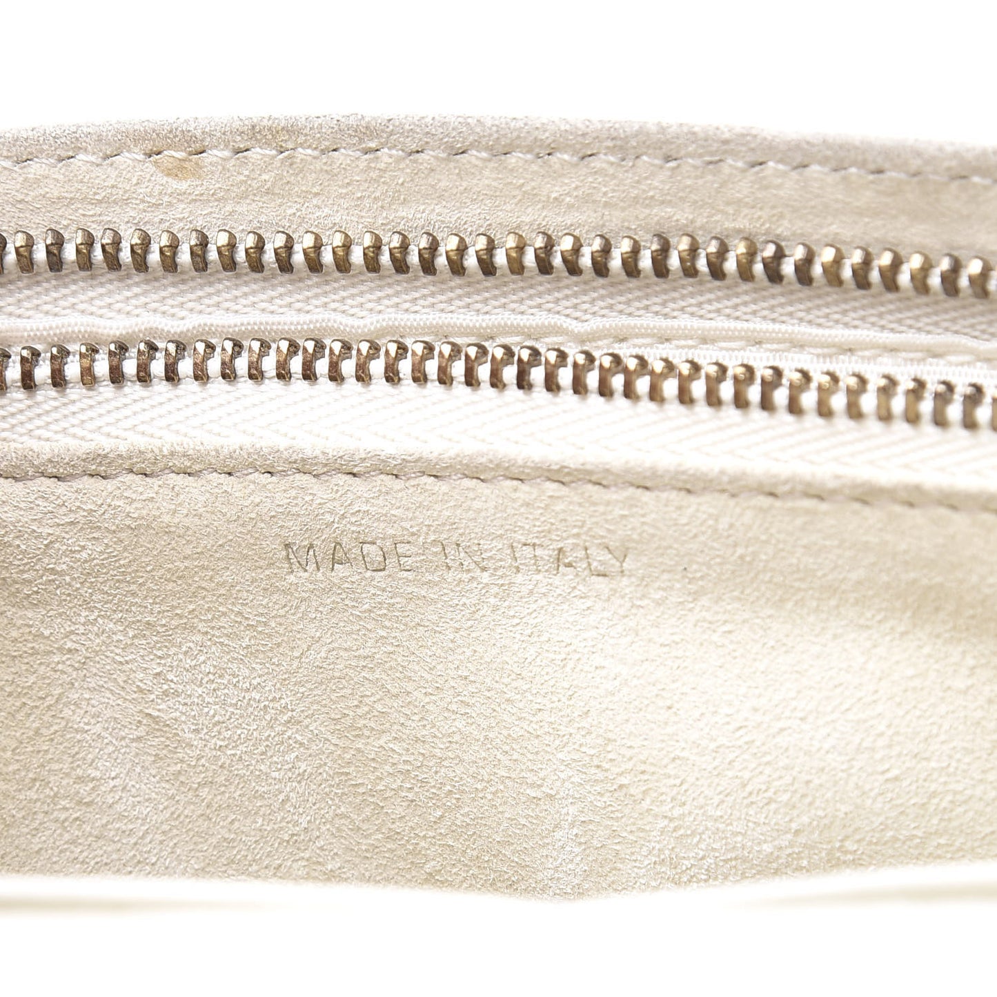 Calfskin Studded Diorama Wallet on Chain Pouch Off White