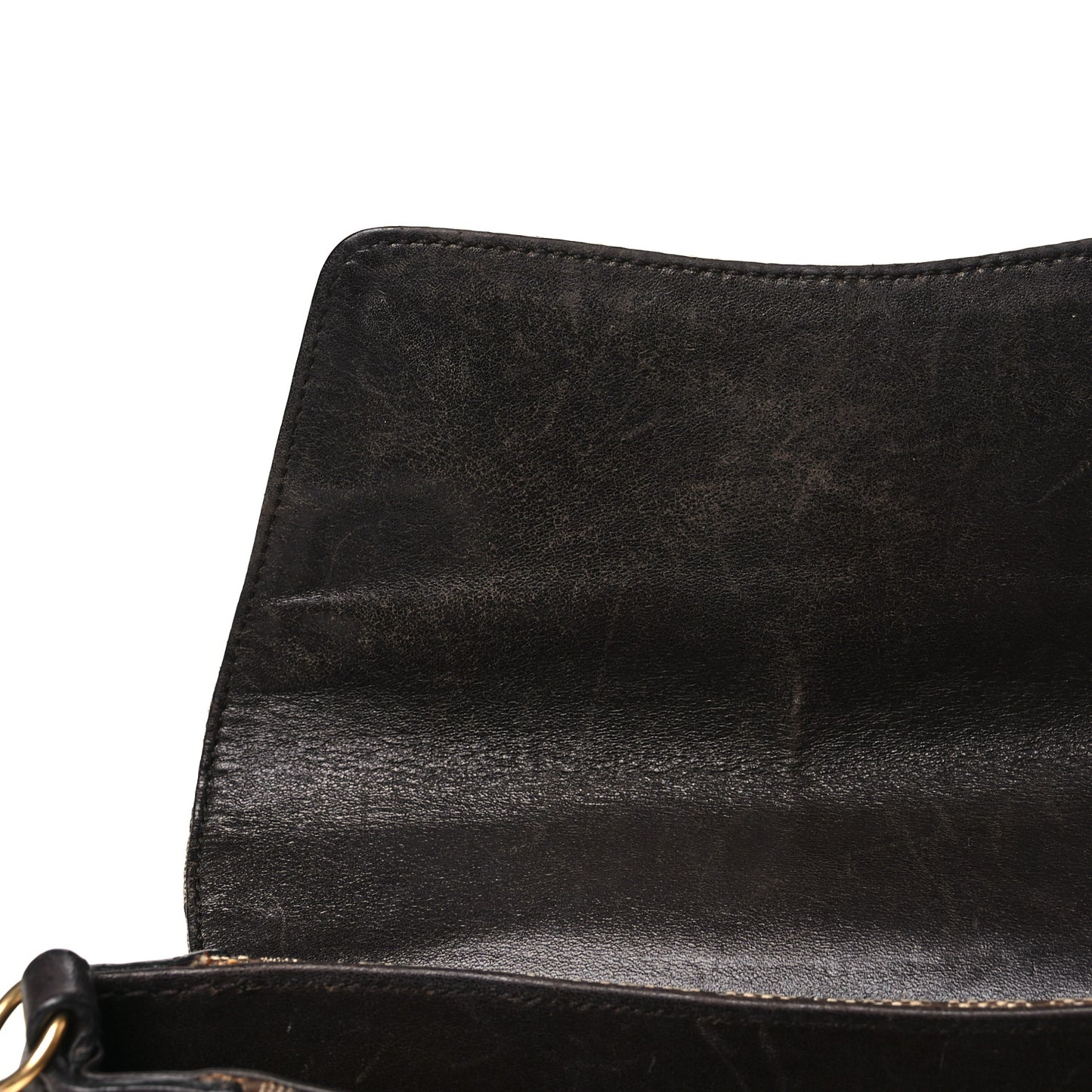 Monogram Studded Small Horsebit Clutch Dark Brown