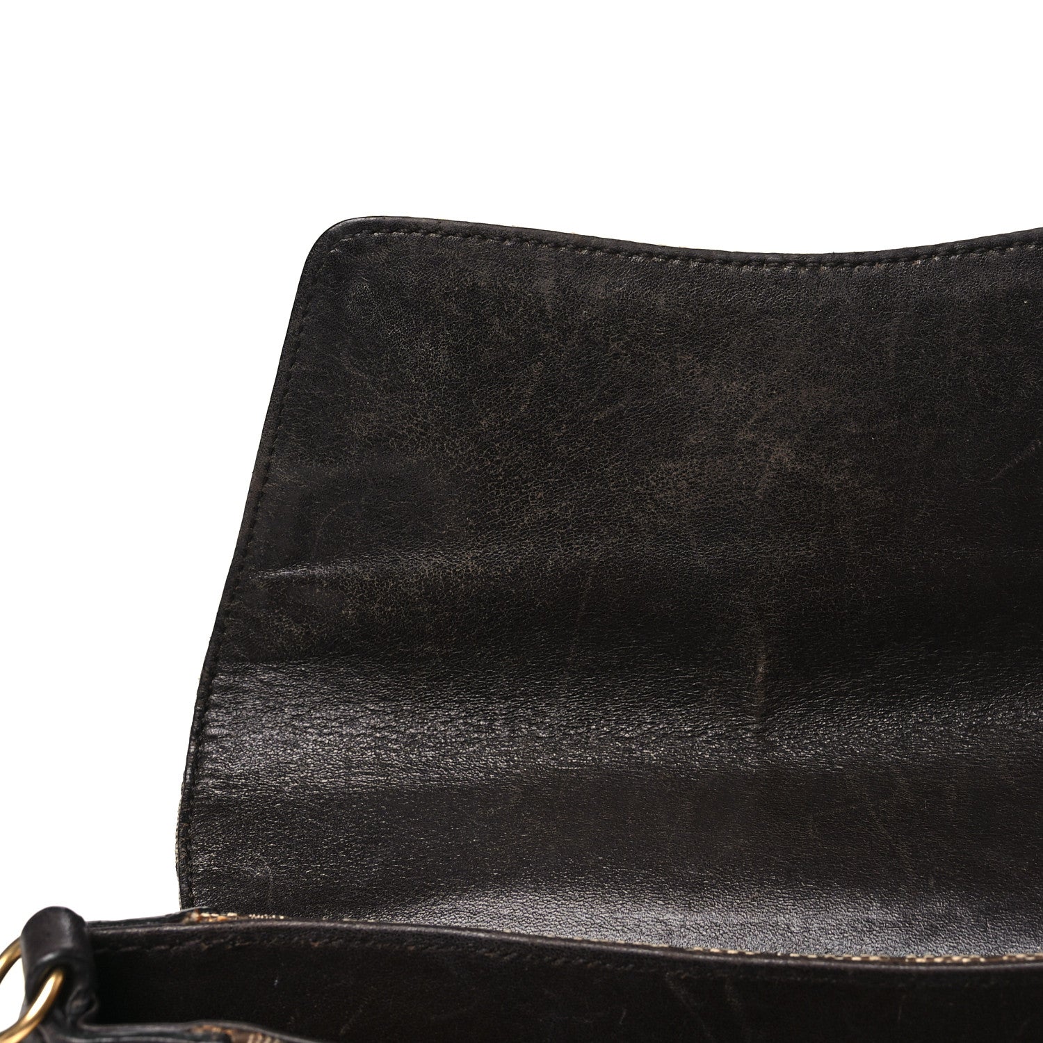 Gucci Monogram Studded Small Horsebit Clutch Dark Brown 10 of 12