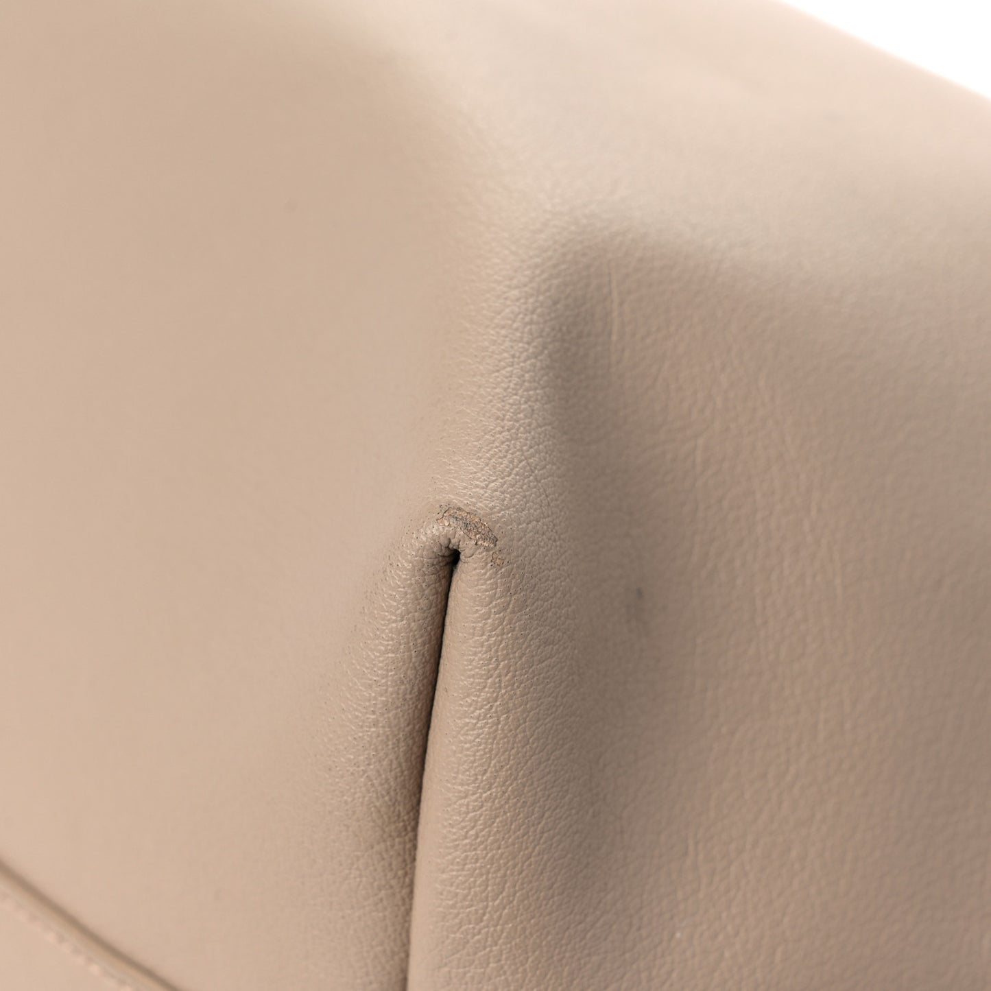 Calfskin Large Shopping Tote Dark Beige