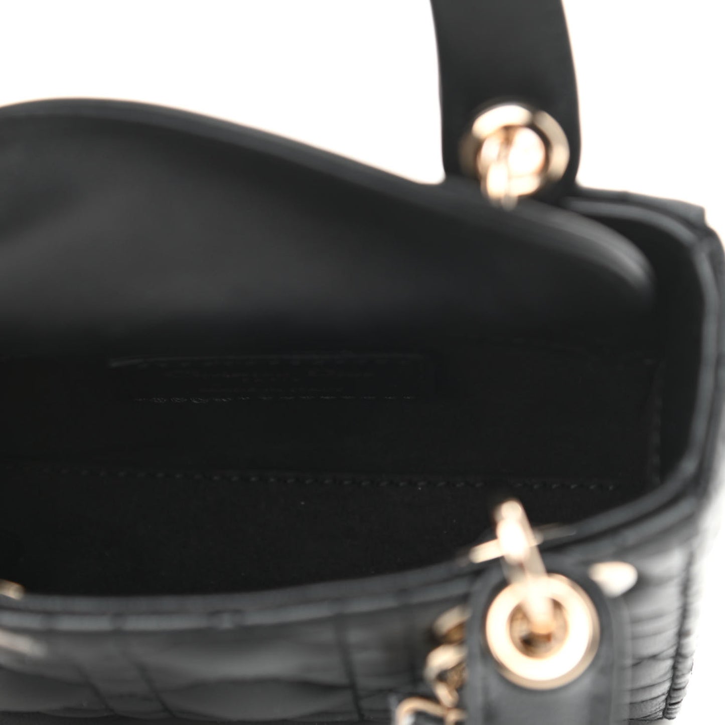 Lambskin Cannage Micro Lady Dior Black