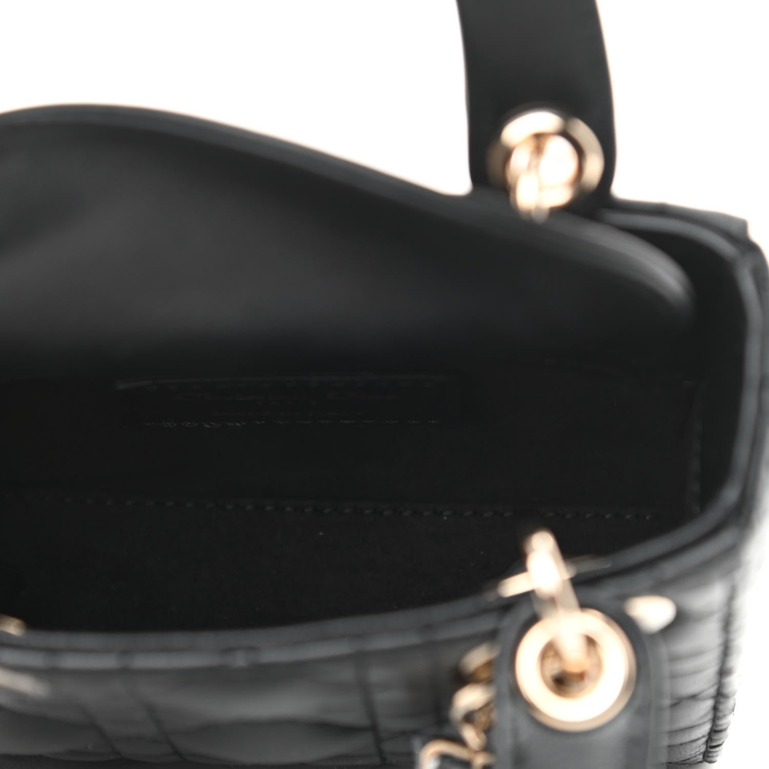 Christian Dior Lambskin Cannage Micro Lady Dior Black 4 of 9
