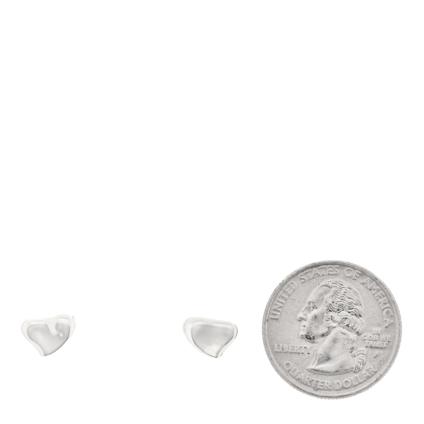 Sterling Silver 10mm Elsa Peretti Full Heart Earrings