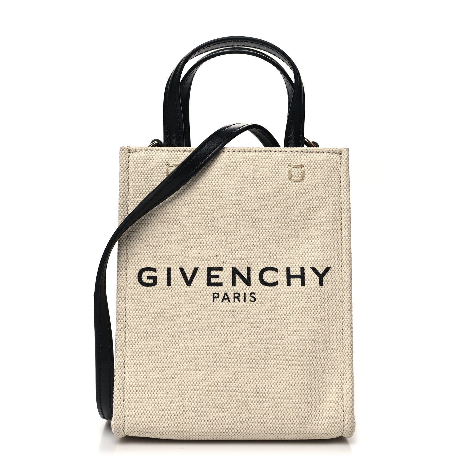 Givenchy Canvas Mini Bond Shopper Tote Beige Black 1 of 10