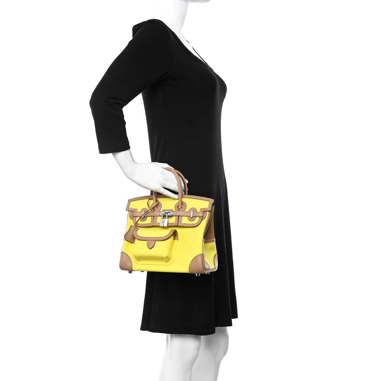 Toile Goeland Swift Cargo Birkin 25 Jaune Citron Chai