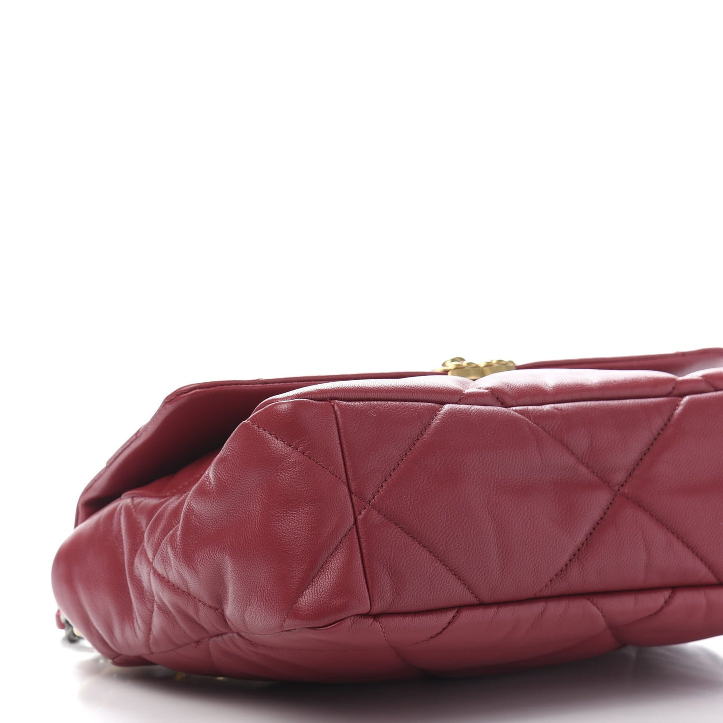 Lambskin Quilted Large 19 Flap Red