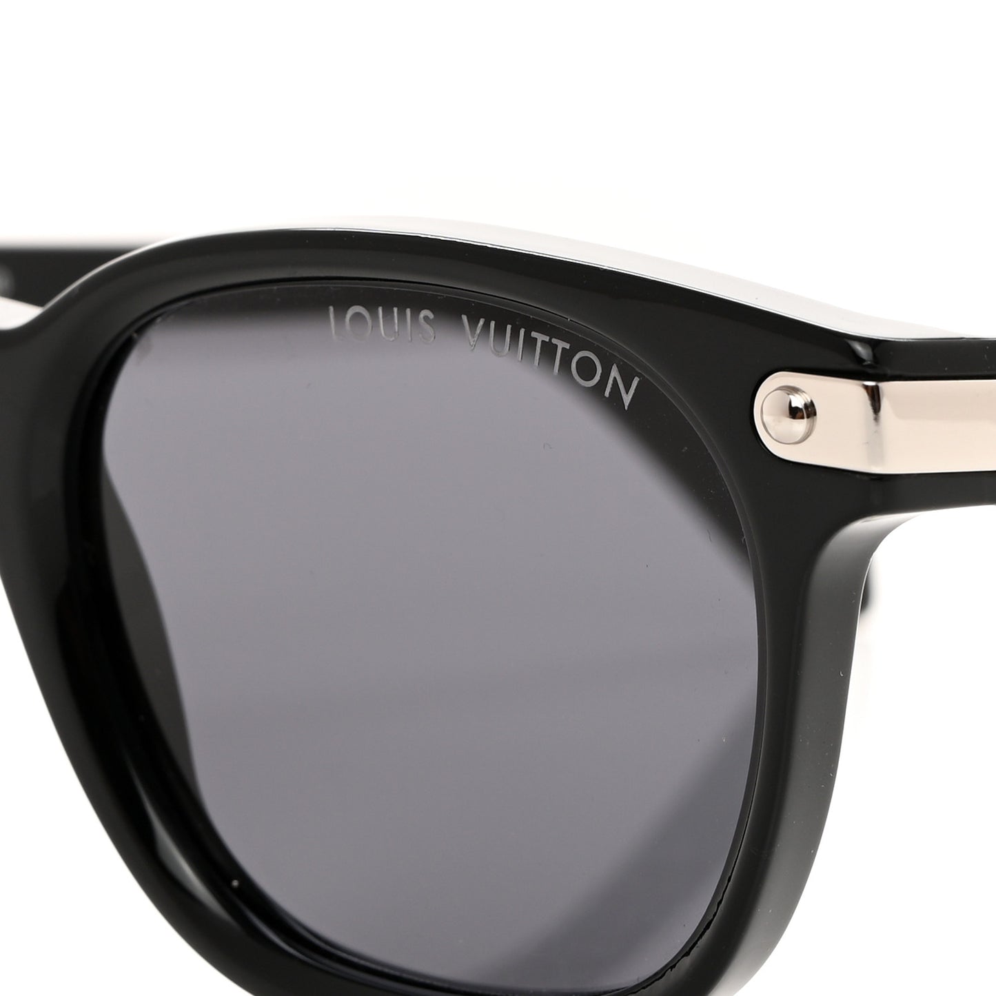 Acetate LV Signature Square Round Z1963U Sunglasses Black