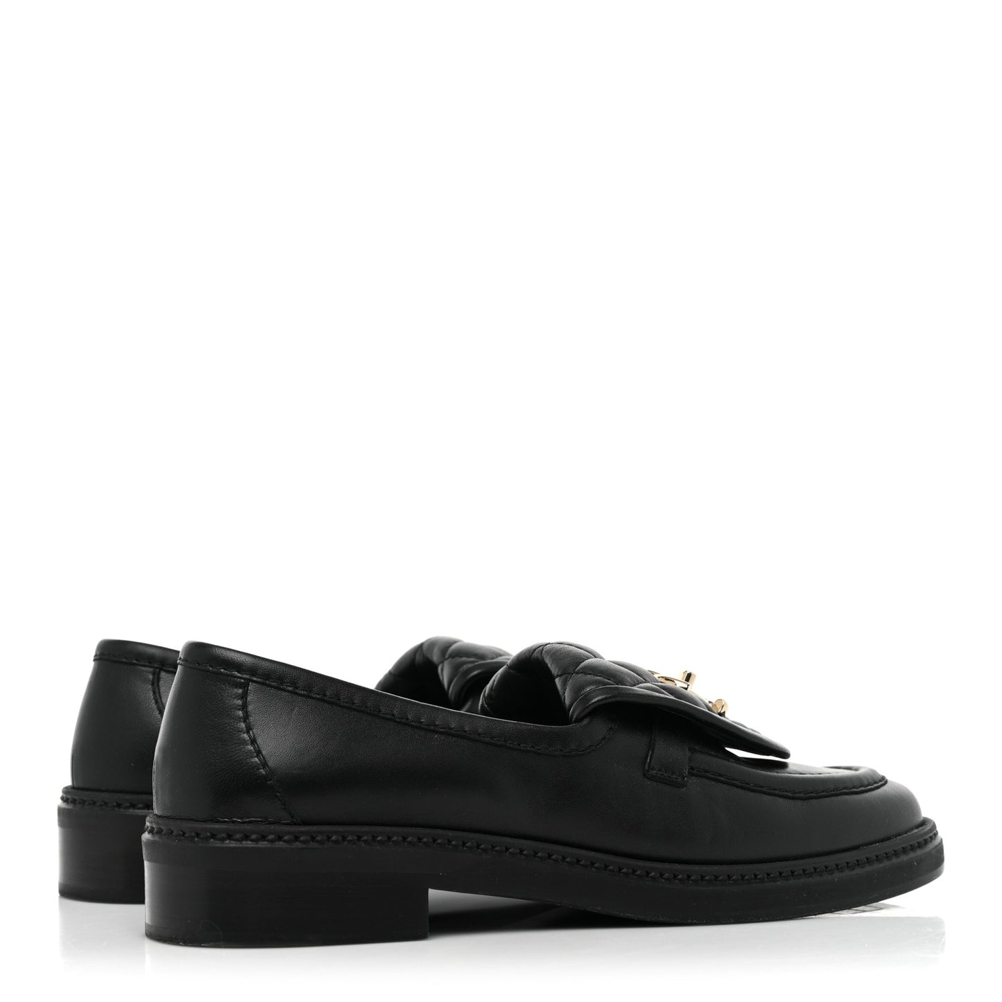 Lambskin Quilted CC Turnlock Loafers 36.5 Black