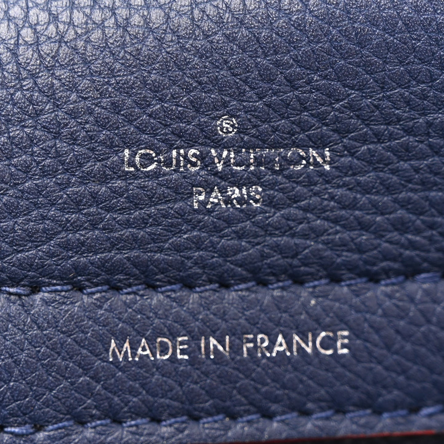 Calfskin Lockme Day Marine Rouge