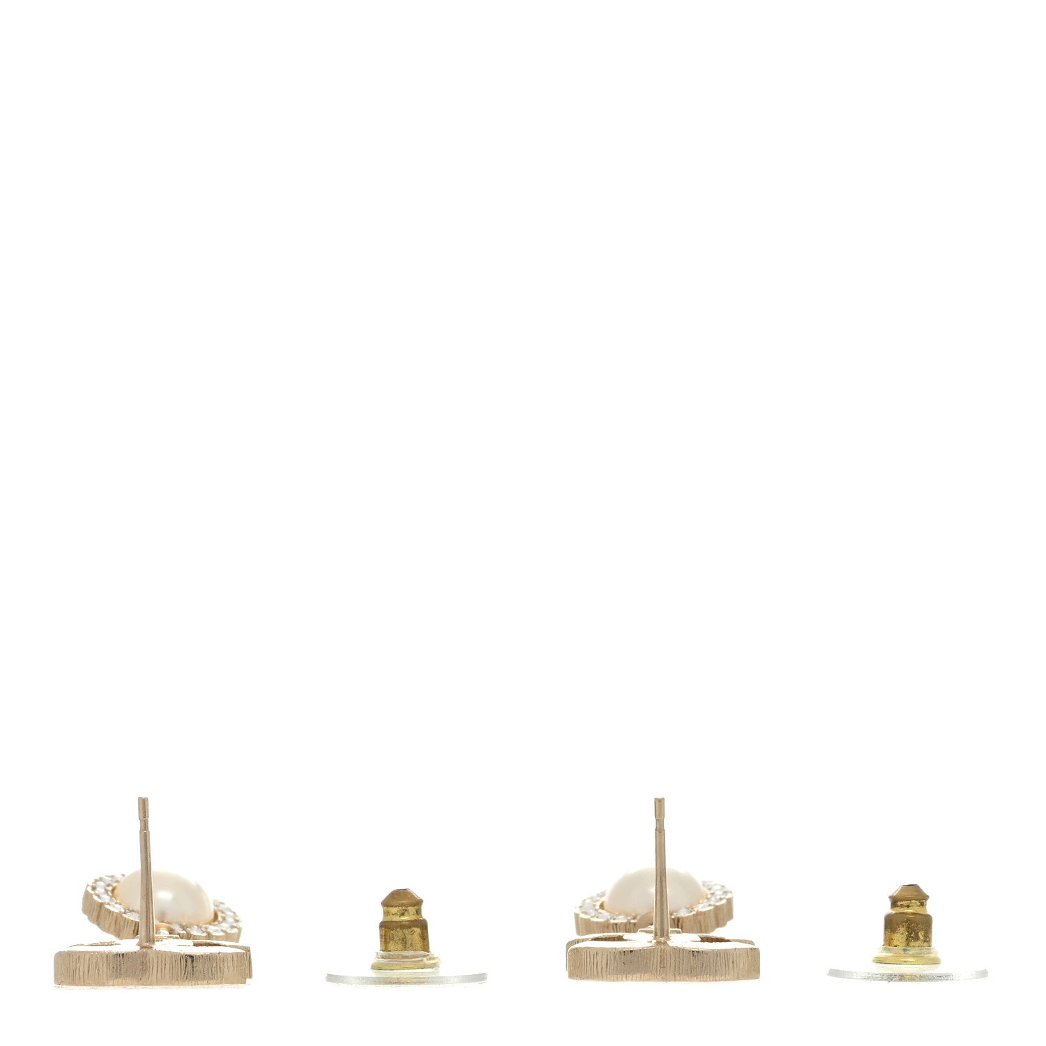 Chanel Crystal Pearl Bow-tiful CC Drop Earrings Light Gold 3 of 4