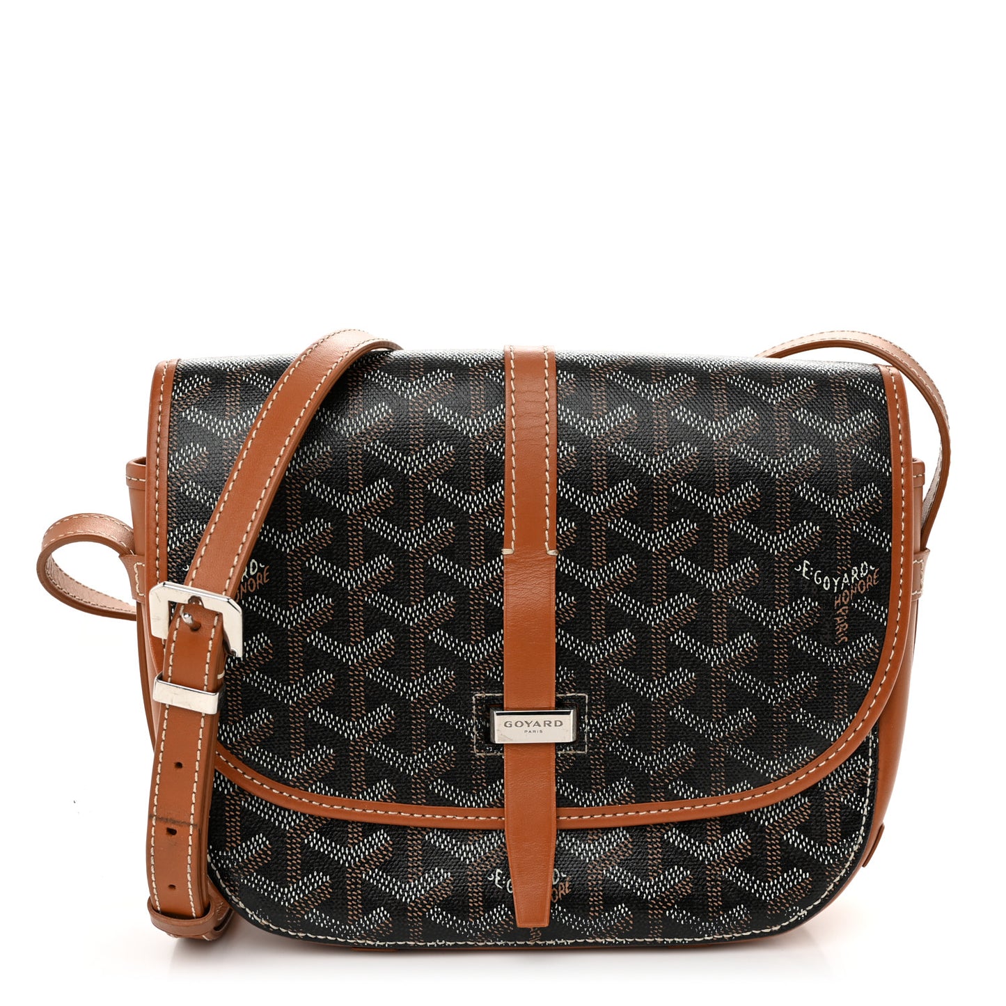 Goyardine Belvedere II PM Messenger Bag Black Gold