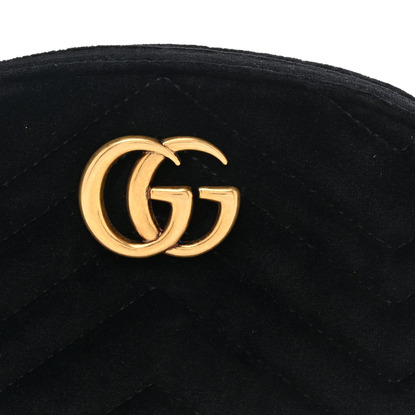 Velvet Matelasse GG Marmont Belt Bag 85 34 Black
