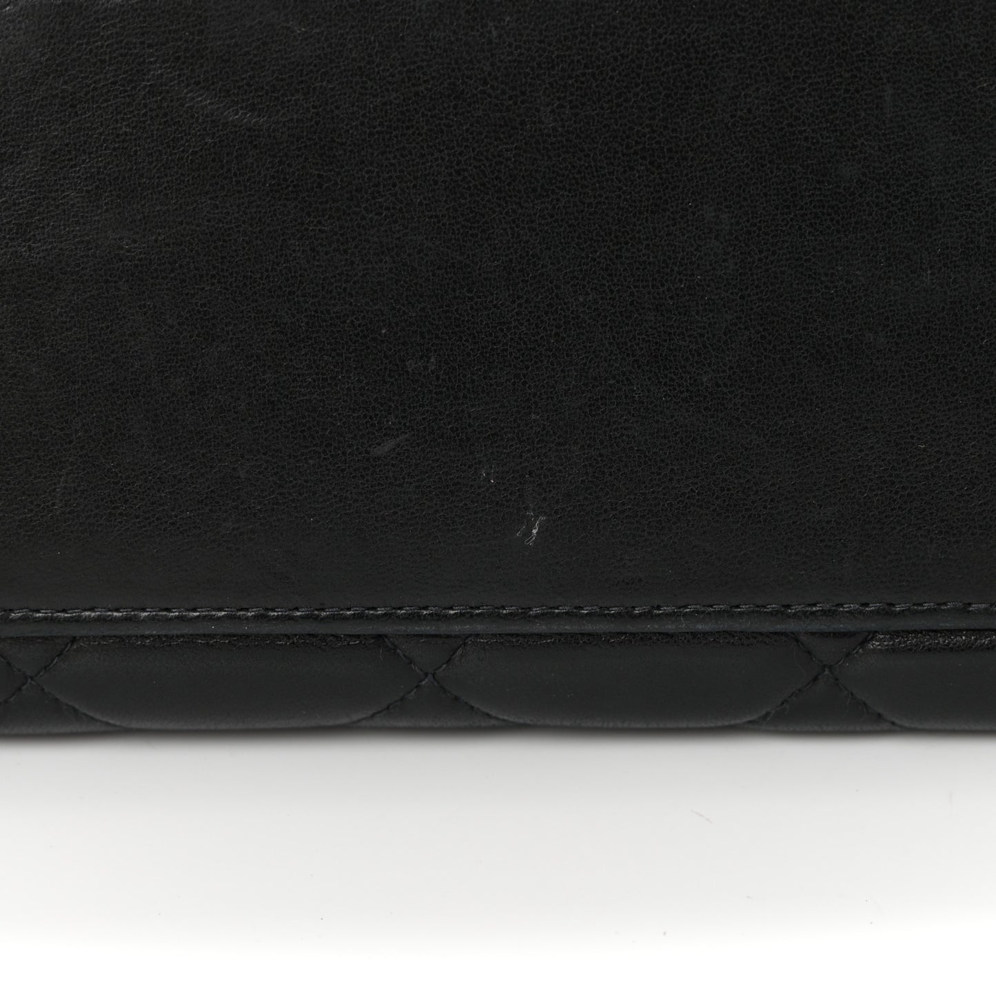 Lambskin Quilted Shopping Tote Black