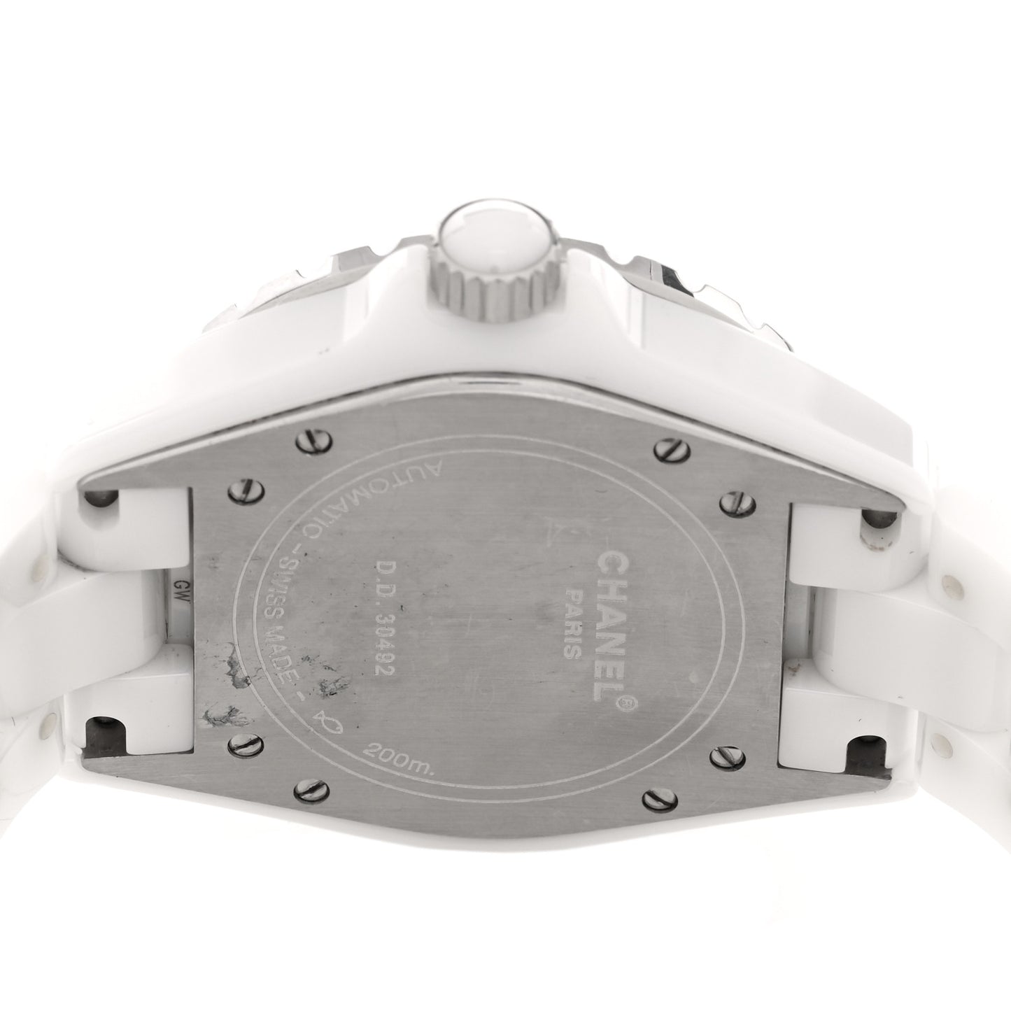 Stainless Steel Ceramic Diamond Dial 38mm J12 Automatic Watch White